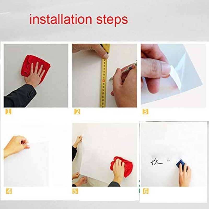 Magic Chart Whiteboard Sticker Self Adhesive Large White Board Paper Wallpaper Magic Sheet Sticky Roll for Wall Paint Planner Decal Film Vinyl Chalkboard for School Office Home image number 5