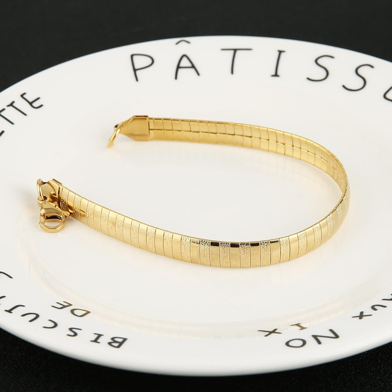 HZMAN Stainless Steel Omega Chain 8Mm Solid 18 Inch Necklace and 8.5 Inch Bracelet Jewelry Set for Men Women