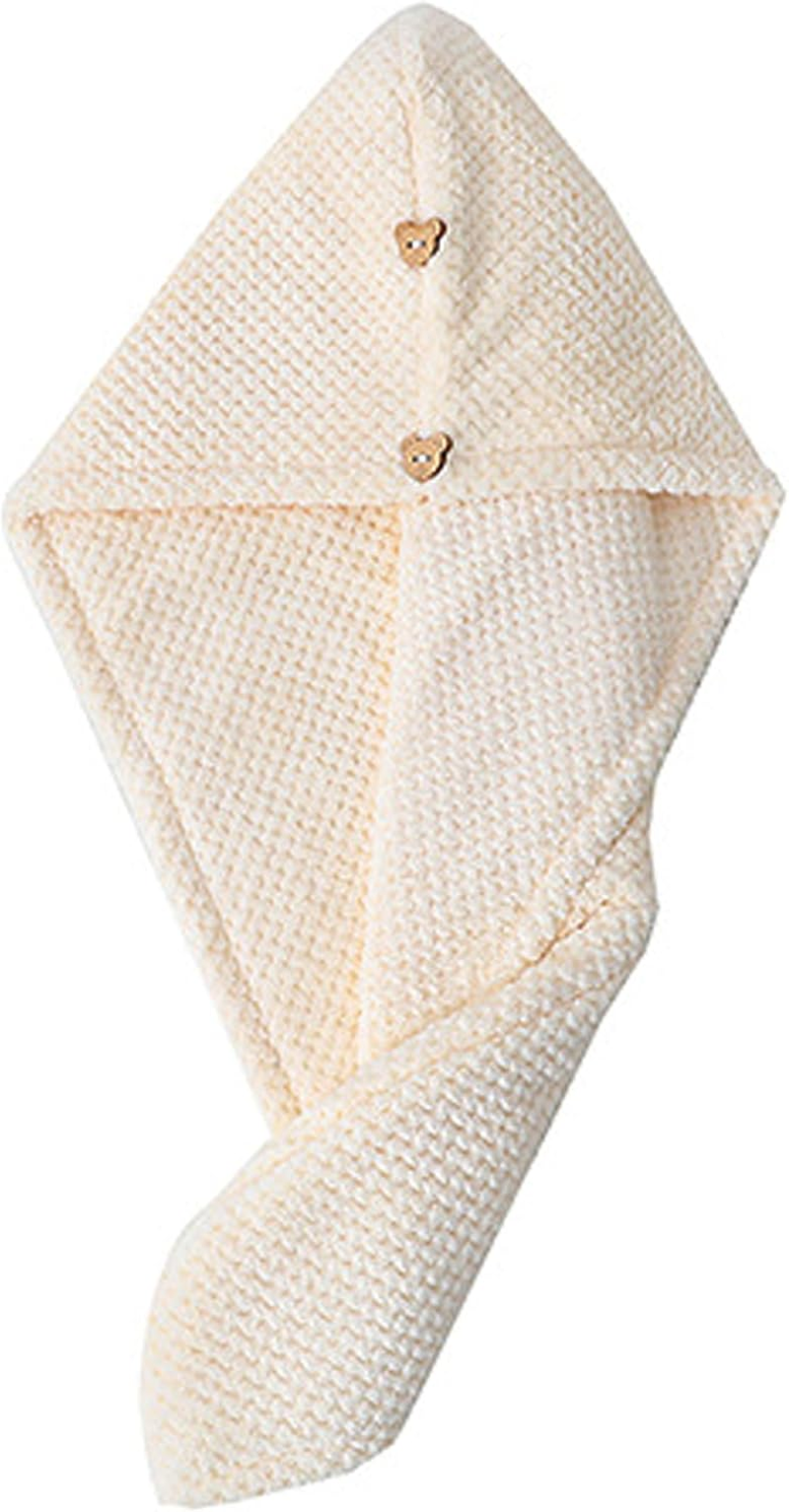 Hair Towels Wrap, Microfiber Super Absorbent Quick Drying Hair Turban, 10" X 26",3 Pack Beige - Light Blue image number 5