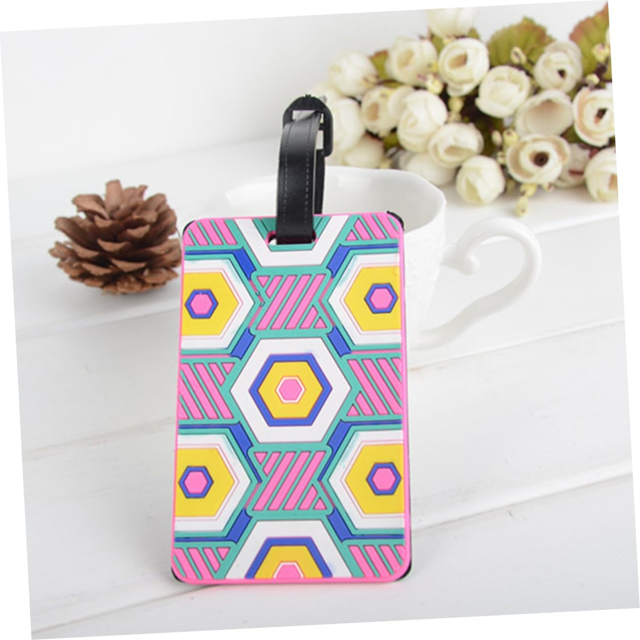 Amosfun 8Pcs Cute PVC Luggage Tags Id Korean Design for Baggage Tags and Travel Accessories image number 1