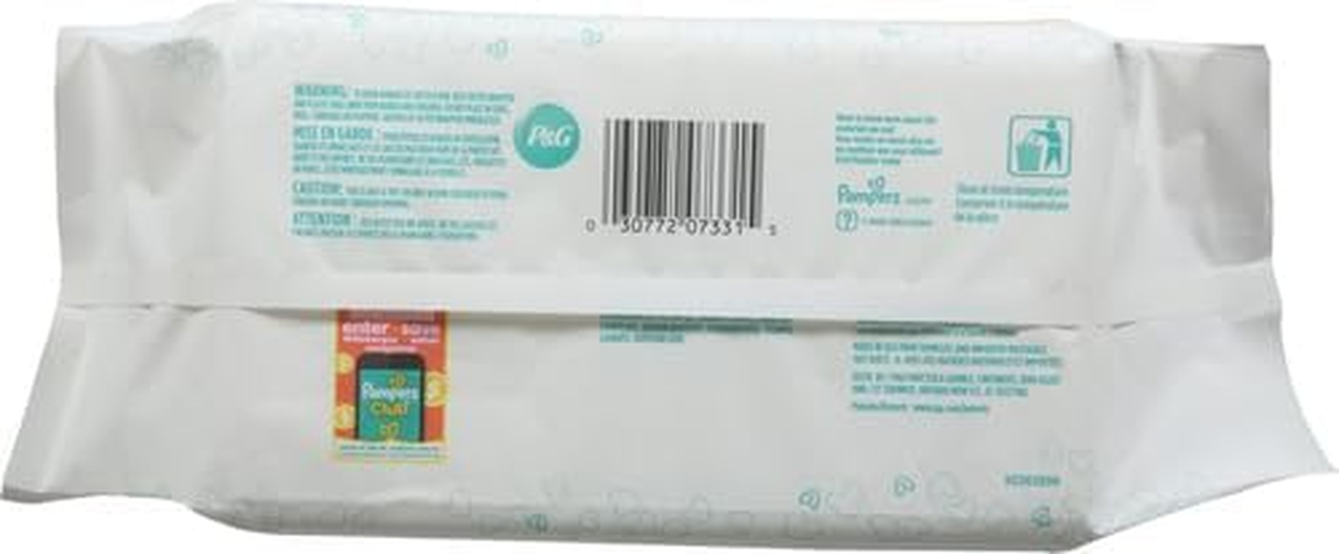 Pampers Baby Wipes Sensitive Perfume Free 1X Pop-Top Pack 84 Count image number 5