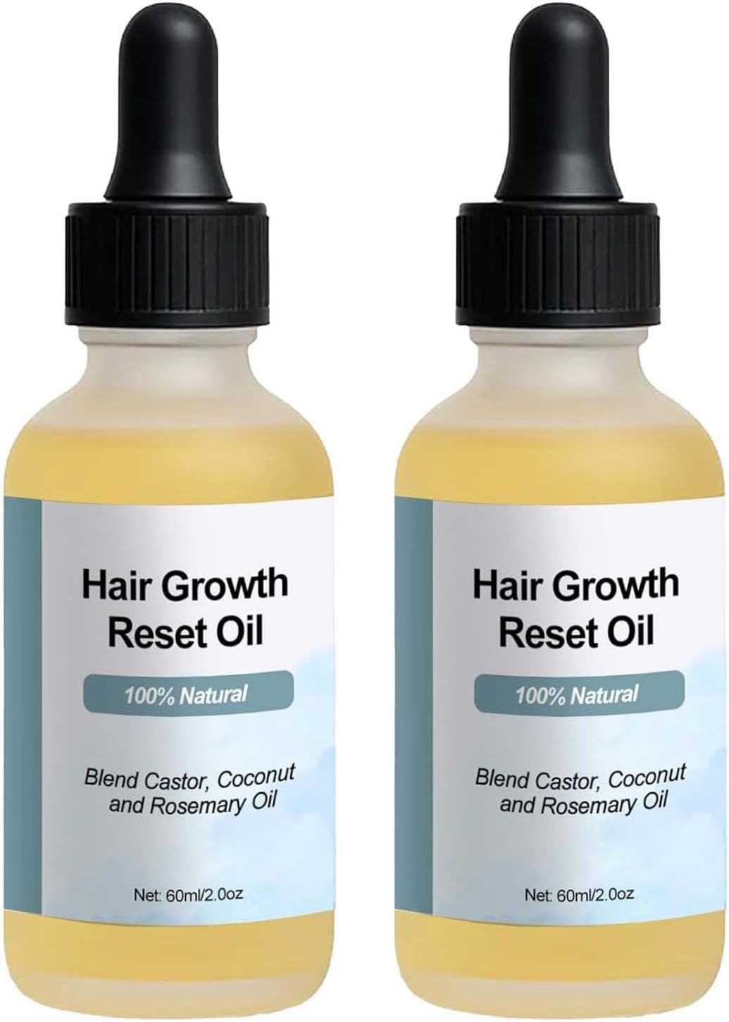 Hair Growth Oil, Hair Growth & Reset Oil, Rosemary Hairs Care Essential for Dry Damaged Hair, Scalp Nourishing Serum, Non-Greasy, Quick Absorption (2Pcs)