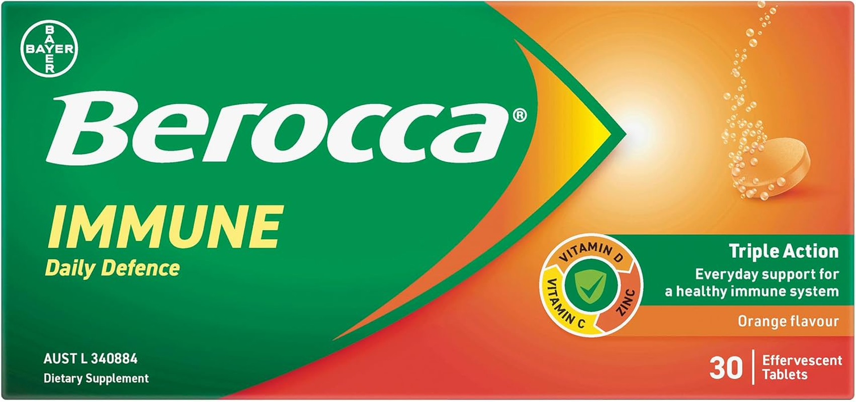 Berocca Immune Daily Defence Orange 30 Tablets