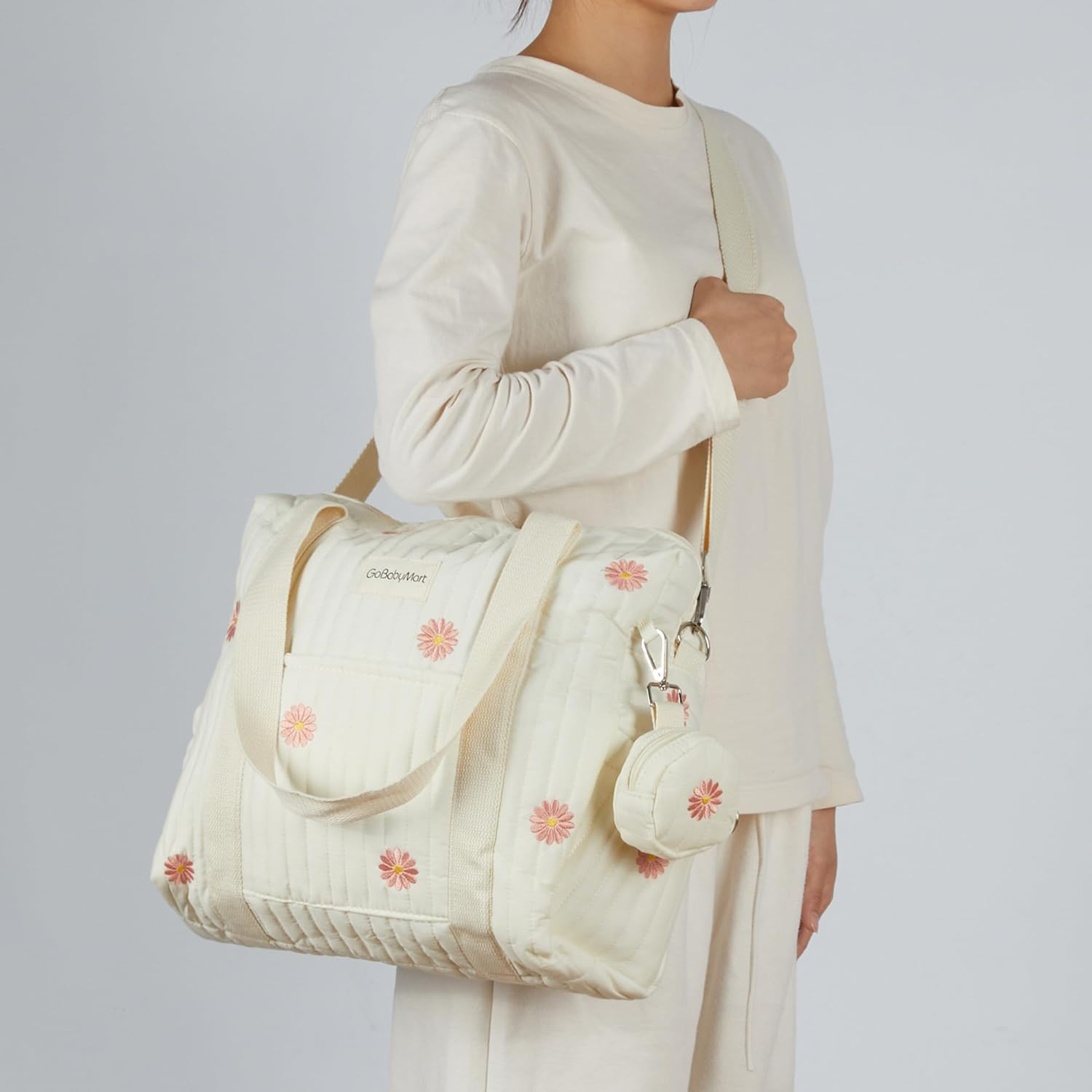 GOBABYMART Diaper Bag Tote, Maternity Bag, Travel Diaper Tote, Multifunction Baby Bag, Baby Nappy Bags, Messenger Bag