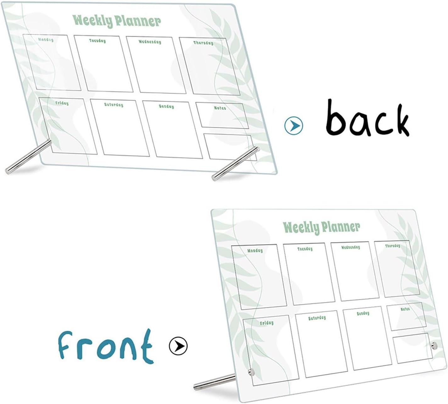 Whiteboard Planner - Weekly Calendar Planning Noteboard with Stand,Weekly Desktop Whiteboard, Calendar Planning Noteboard for Planning, Jmedic image number 3