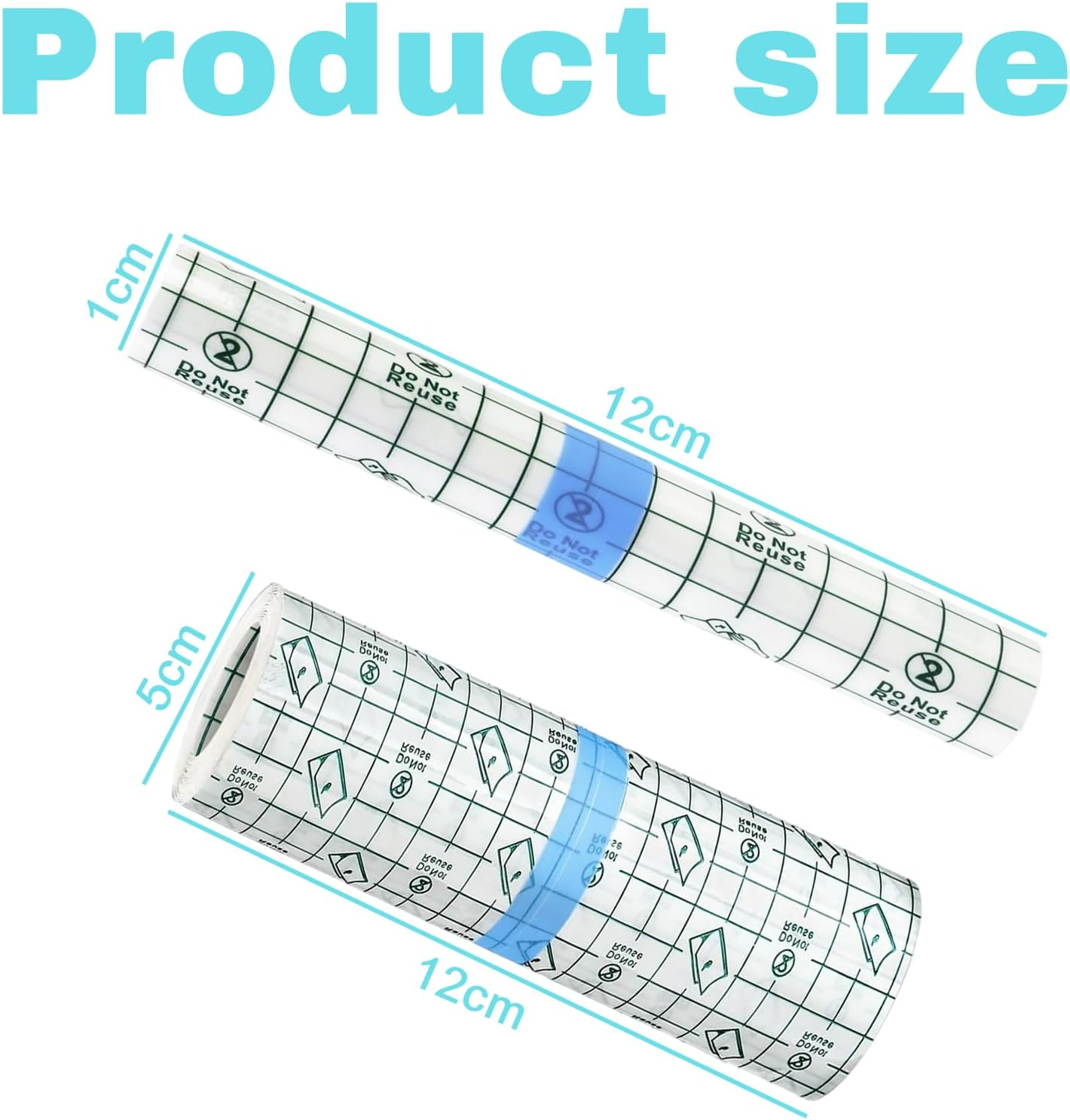 Jeyzuroa 2 Pack Hydrocolloid Bandages & Scar Tape, Adhesive Film - Breathable Skin Protection Bandage for Tattoo Aftercare & Scar Management, Healing & Protection (20Cm X 1M & 15Cm X 5M)