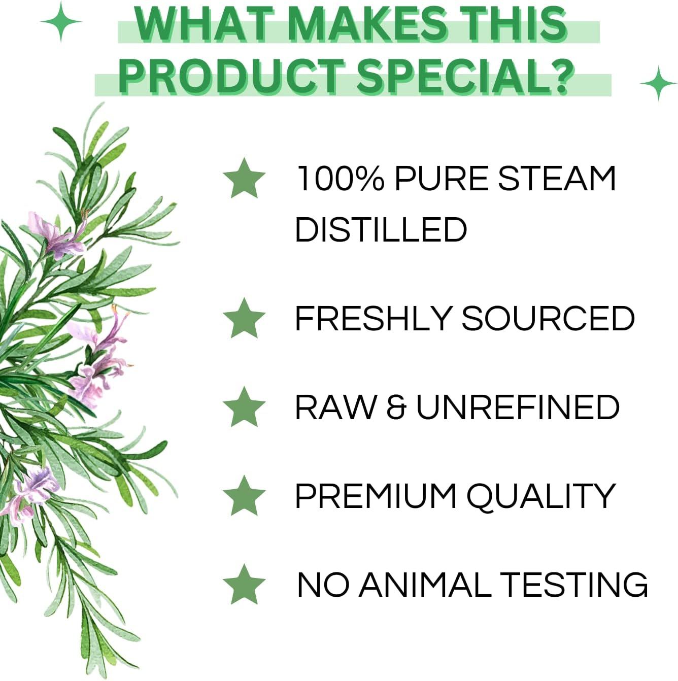 Mystic Pure Ayurveda 100% Pure Rosemary Oil, Lavender Oil, Tea Tree Oil Combo for Acne and Hair Regrowth 15Ml (Set of 3) image number 4