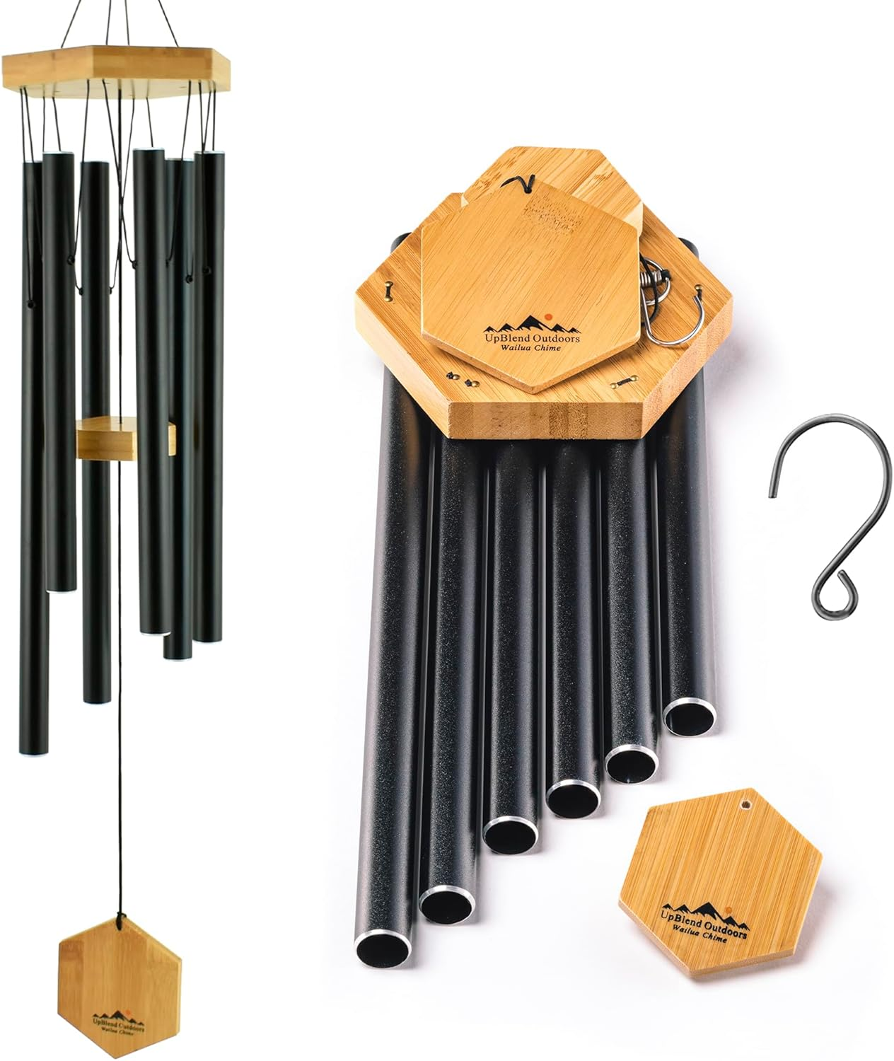 Wind Chimes for People WHO like Their Neighbors Soothing Melodic Tones & Solidly Constructed Bamboo/Aluminum Chime Great as a Quality Gift or to Keep for Your Own Patio Porch Garden or Backyard.