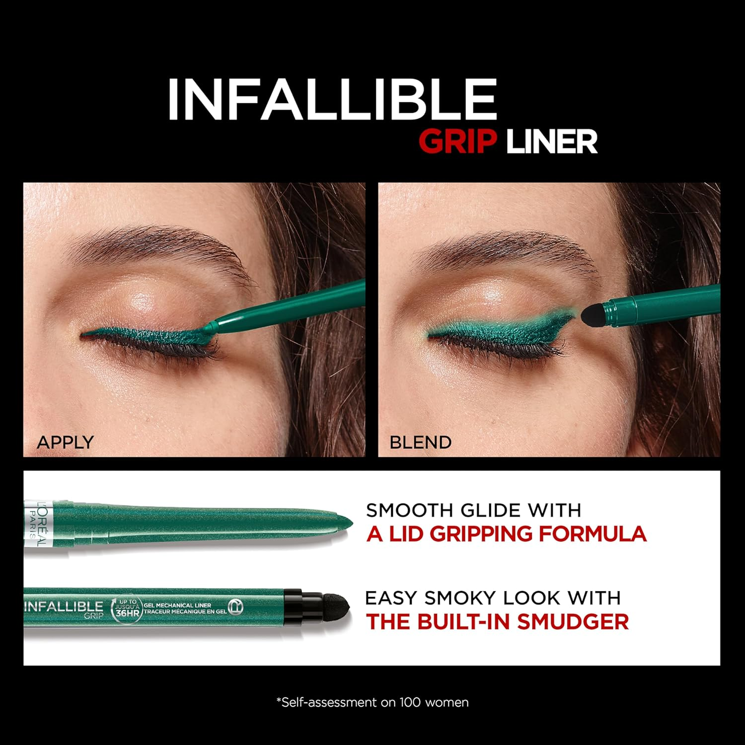 L'Oreal Infallible Grip Mechanical Gel Eyeliner 250 Emerald Green image number 1