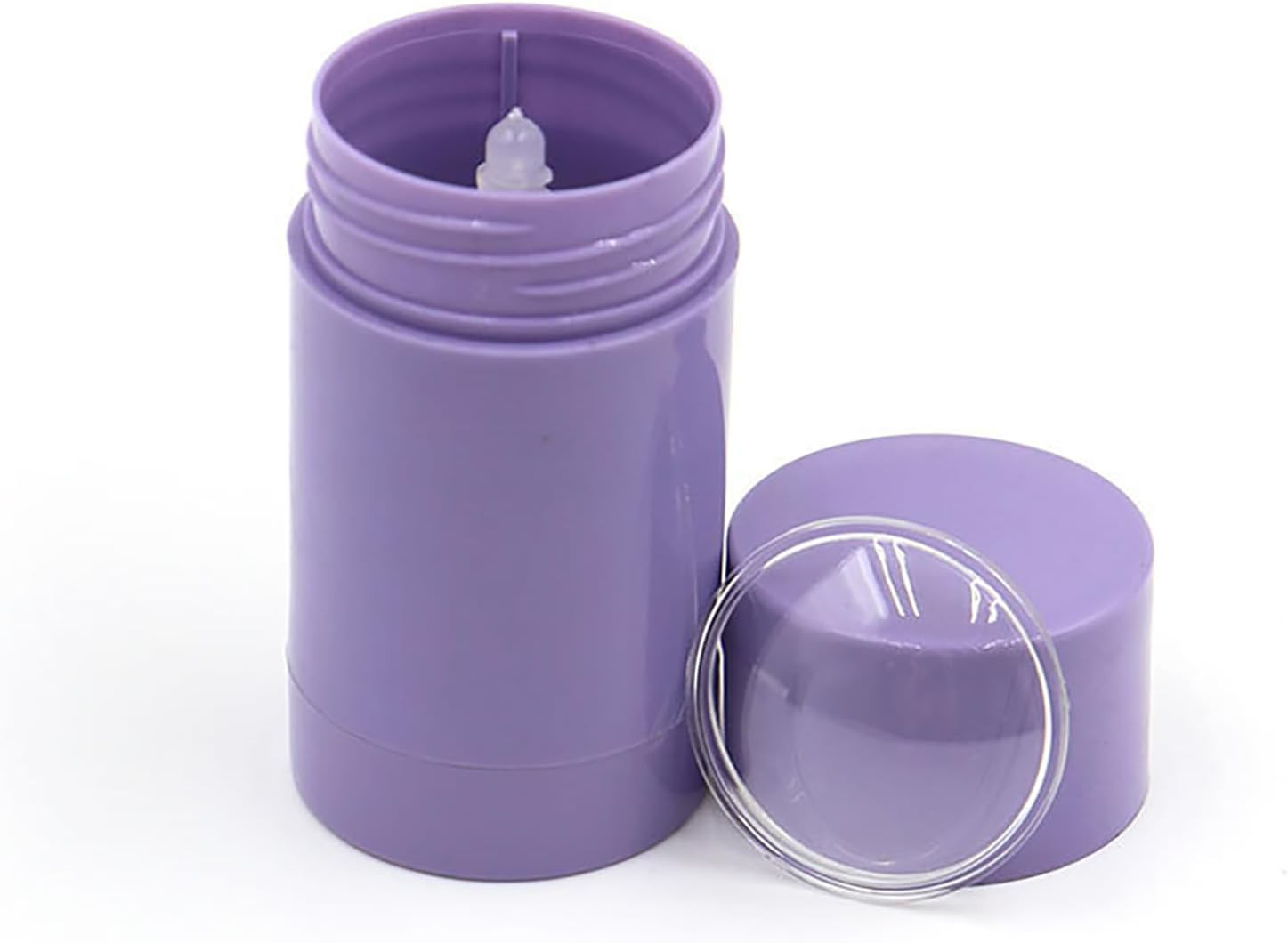 2 Pcs 40Ml Empty round Deodorant Containers Plastic Deodorant Tubes Twist up Stick Container Homemade Deodorant Dispenser image number 2