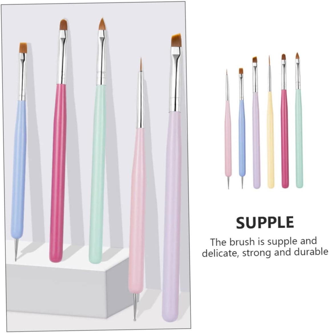 NULYLU 6Pcs Manicure Diy Drawing Pen Nail Art Tools Nail Kits Accessories for Charming Designs
