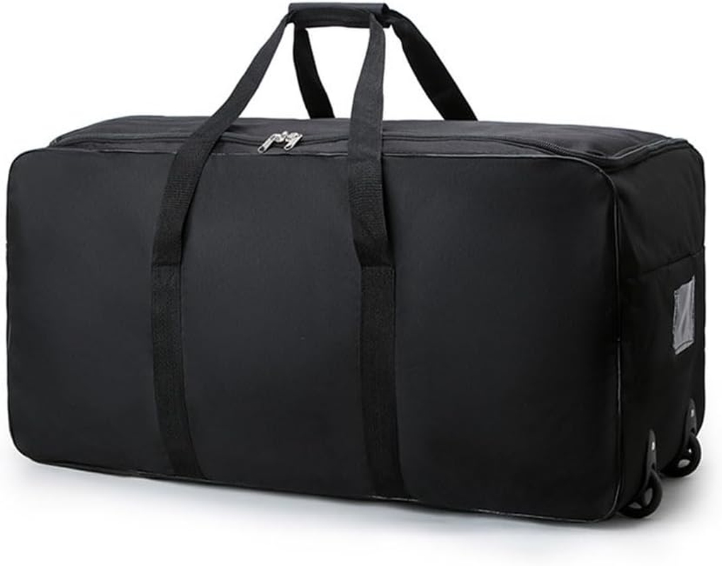 HHWRT Duffel Bag Wheels Rolling Deployment Wheeled Military, Suitcase Heavy-Duty Extra Military Travel Bag Large Deployment Bag Capacity Black image number 5