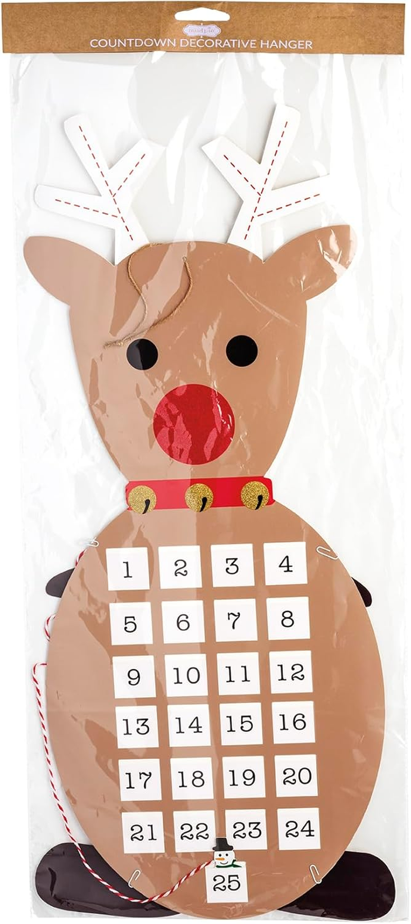 Mud Pie Christmas Reindeer Countdown Door Hanger
