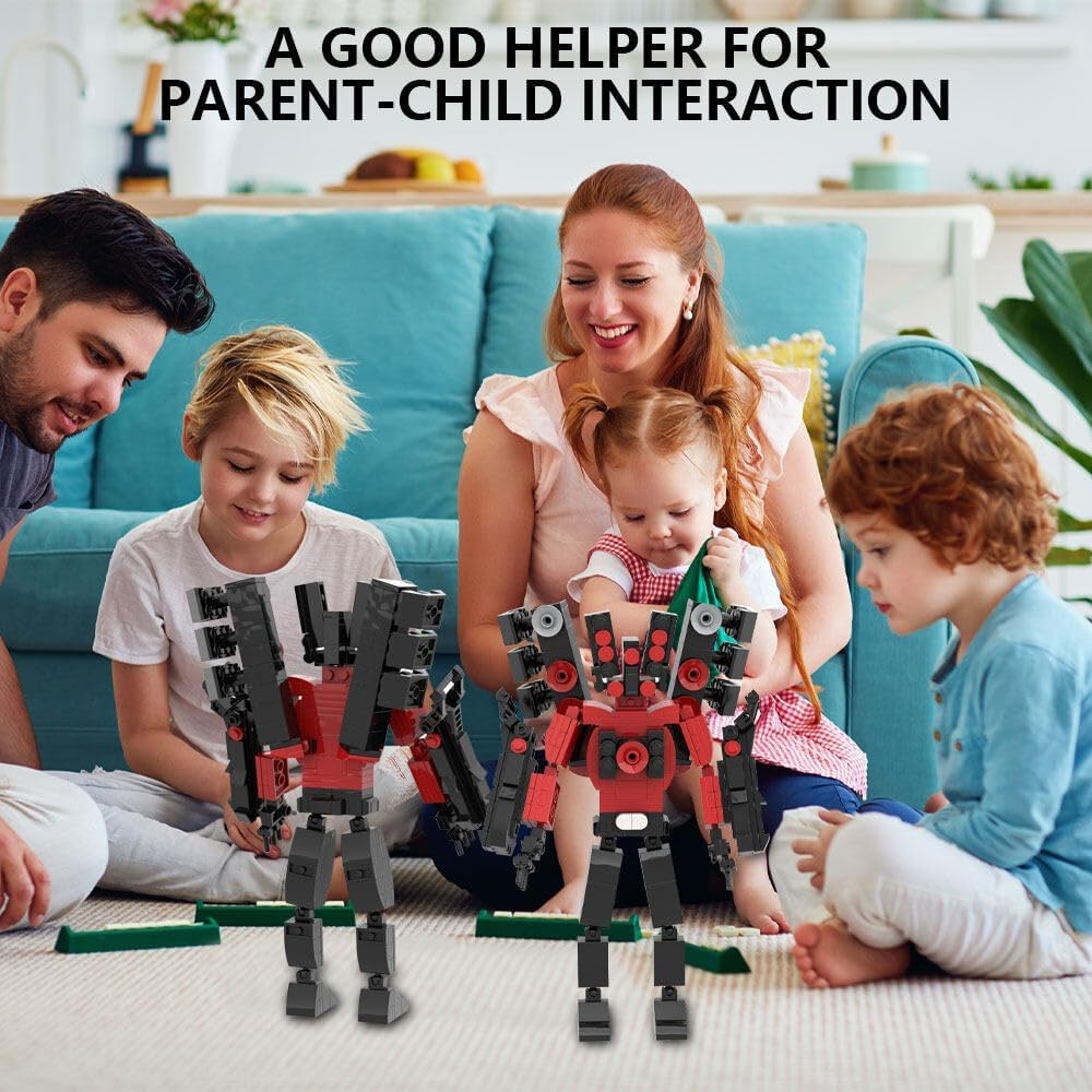 Skibidi Toilet Building Blocks, Skibidi Titan Speakerman, Skibidi Toilet Figures, Skibidi Toilet Titan Building Blocks, Upgraded Titanium Cameraman for Adults Children Fans (327 Pieces) image number 3