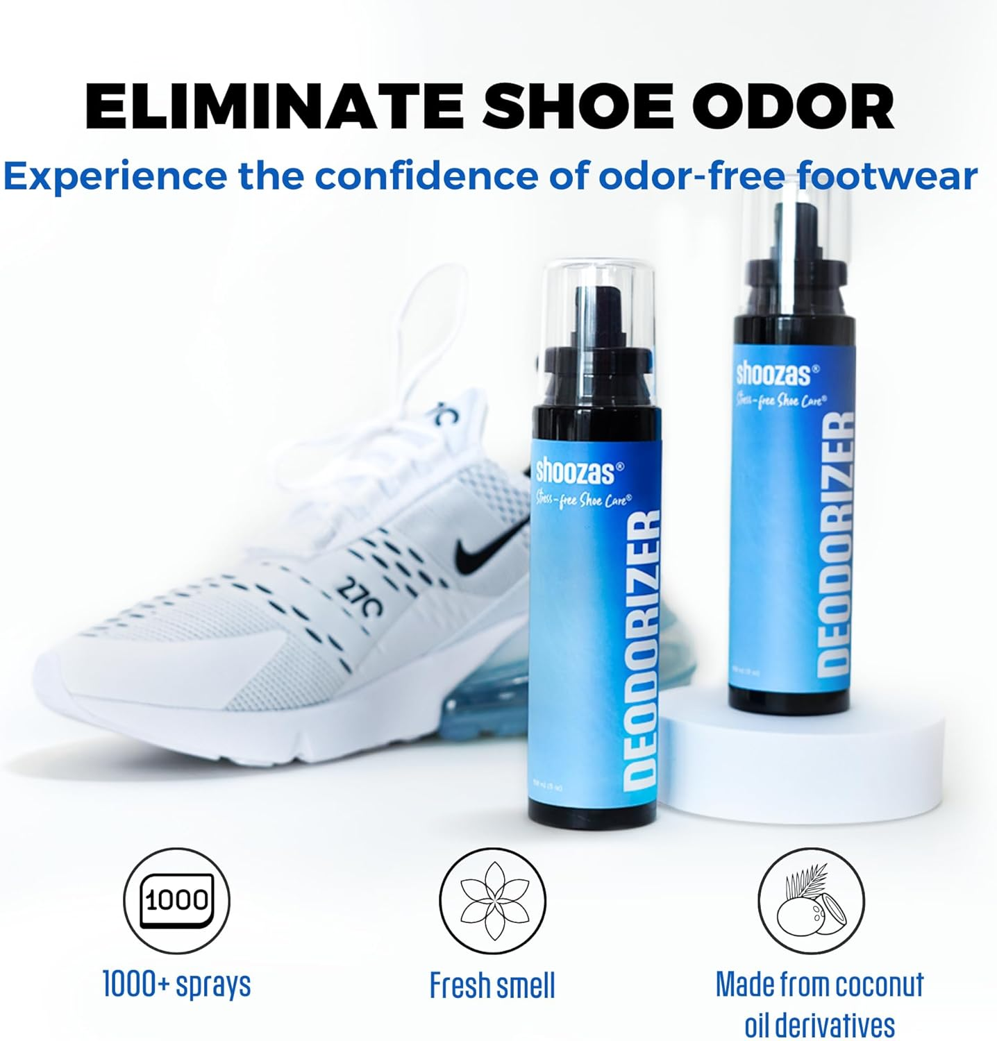 Shoozas Shoe Deodoriser Spray - Eliminate Shoe Odour, Shoe Freshener Spray for Smelly Shoes, Made from Natural Ingredients, Safe for All Shoe Types and Materials image number 4