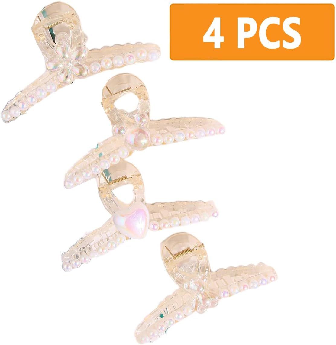 Traziewell Hair Clips Large Pack of 4 Hair Clips Claw Clips Women for Thick Hair Non-Slip Hair Clip Ponytail Holder Vintage Hair Accessories Women Girls 1220 image number 5