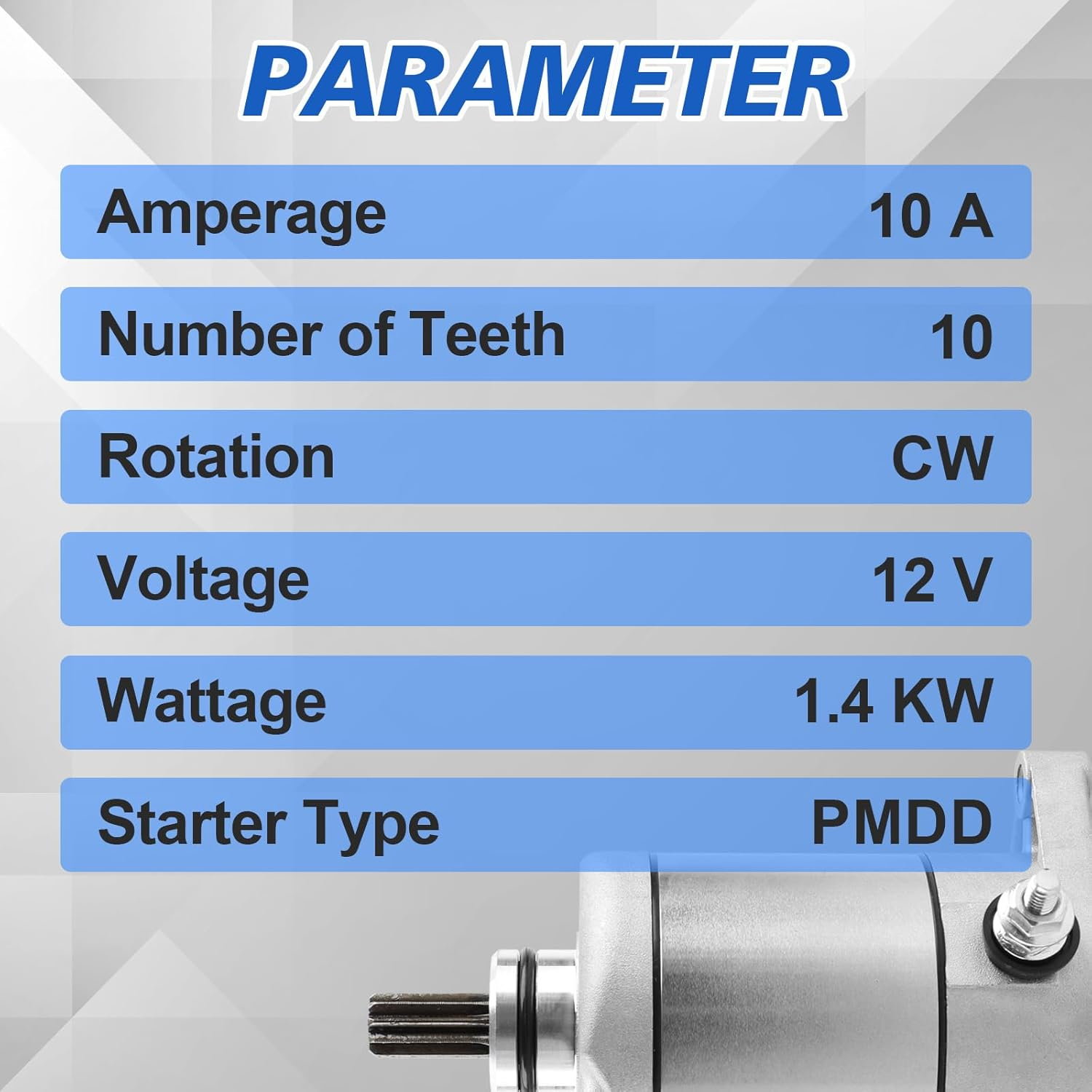 Starter Motor Fit for Arctic Cat 375/400, Suzuki Eiger 400 LT-A400, King Quad 400/400AS/400FS, Kymco Mxu/Maxxer 375, Replace 31100-38F00 3545-016 SMU0297 Etc