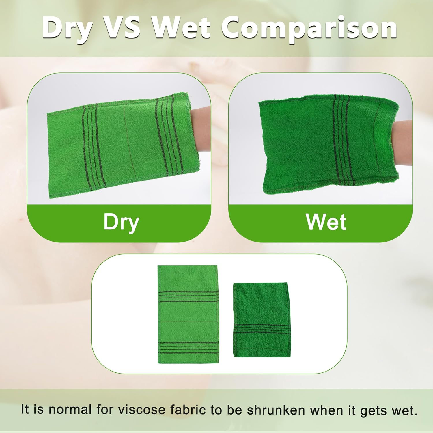 15 Pcs Korean Exfoliating Mitt, 9*5.5 in Gentle Exfoliating Korean Scrub Mitt, Large Korean Washcloth Exfoliating, Colorful Korean Body Scrubber for Cleaning Skin, Reducing Dirt and Grease (5 Colors) image number 5