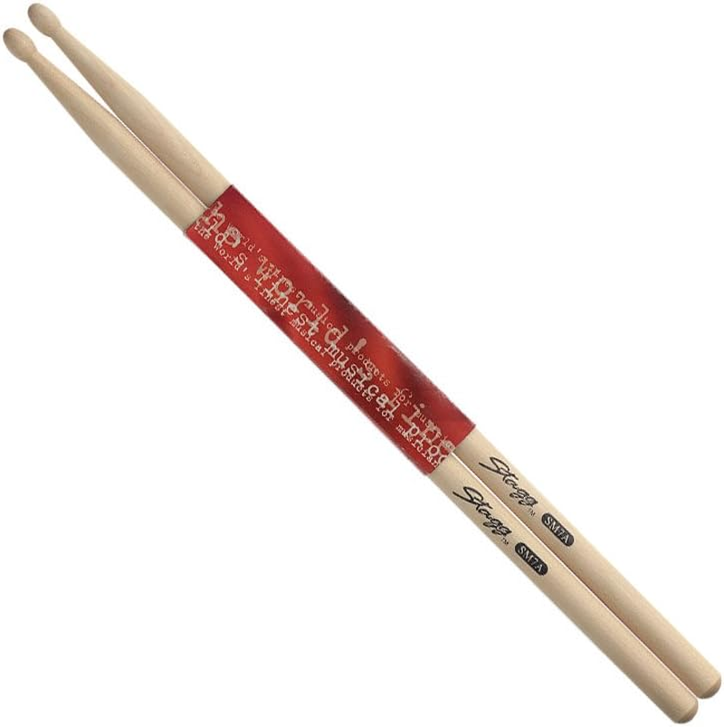 Stagg 12540 7A Maple Drum Sticks Wooden Tips image number 1
