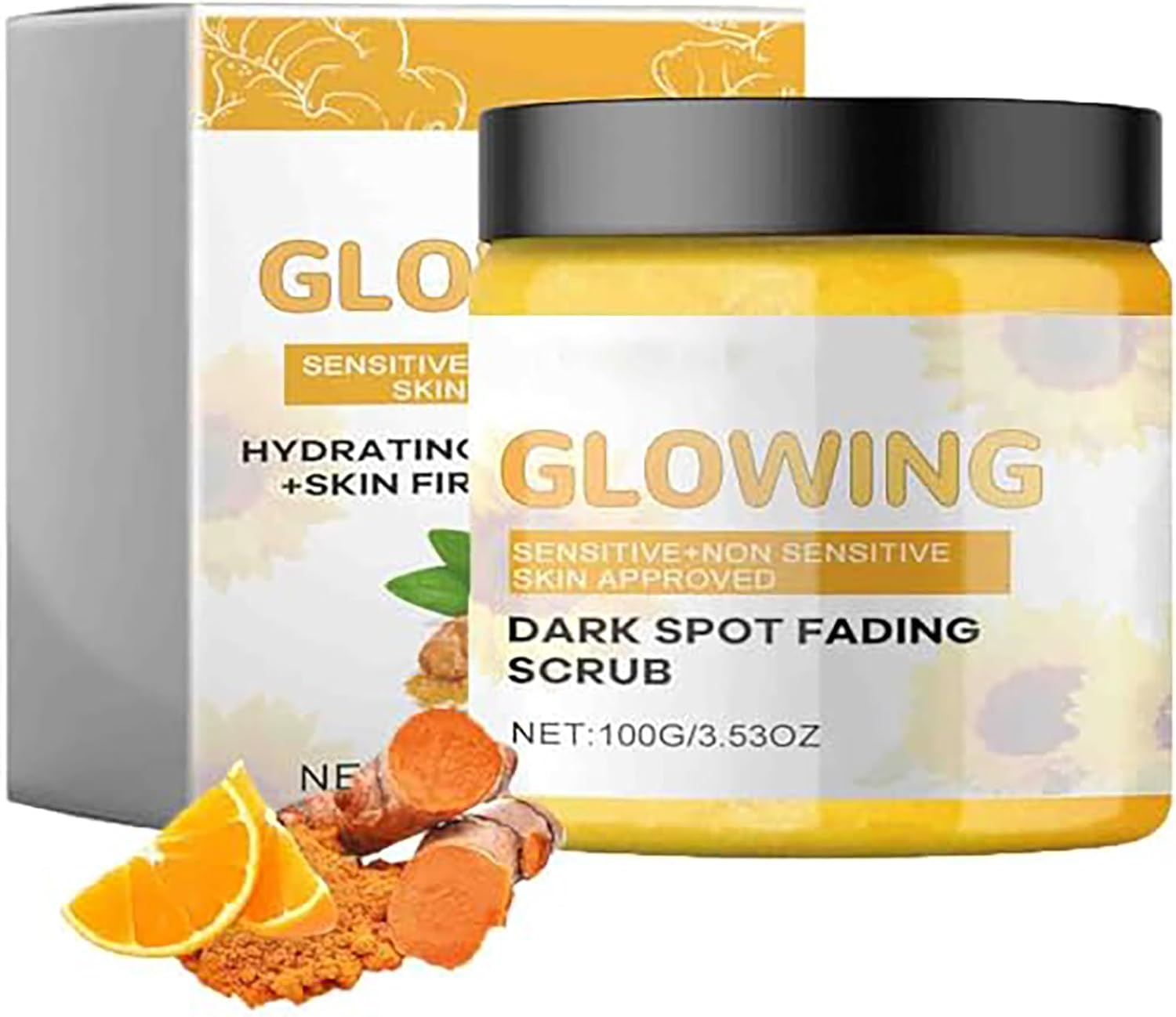 Turmeric Glow Combo Skincare Set, Turmeric Skin Care, Turmeric Glow Face Wash,Face Care Set for Women (Scrub, Large) image number 1