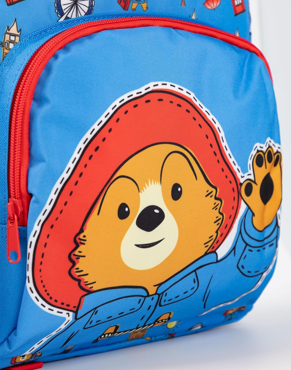 Paddington Bear Boys Backpack | Blue & Red Rucksack with Adjustable Straps | British Character Practical & Organised Luggage Sports School Bag for Kids | Movie Series Merchandise Gift, Blue, One Size image number 1