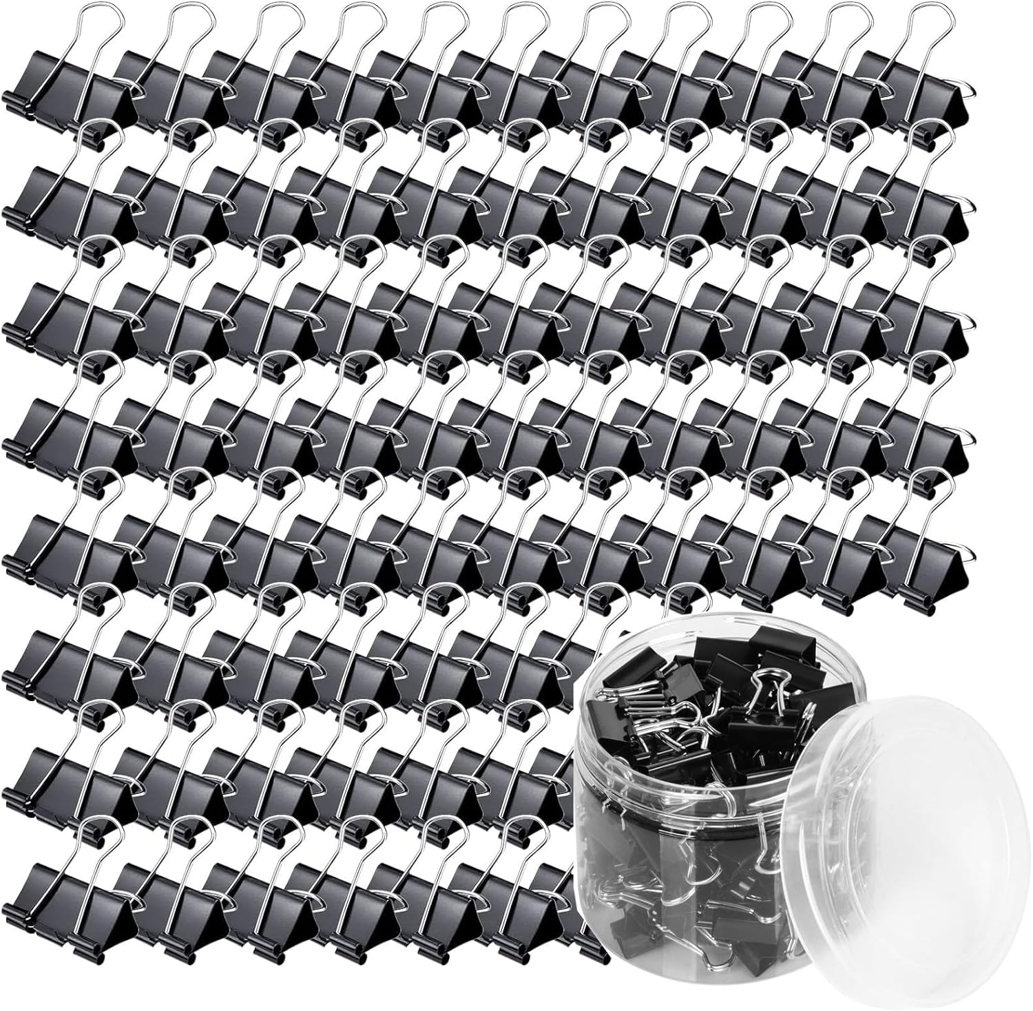 180 Pcs Paper Binder Clips, Mini Bulldog Clips Small Clips for Paper 15Mm 5/8 Inch, Office Supplies Micro Size Office Clips for Home School (Black) image number 6