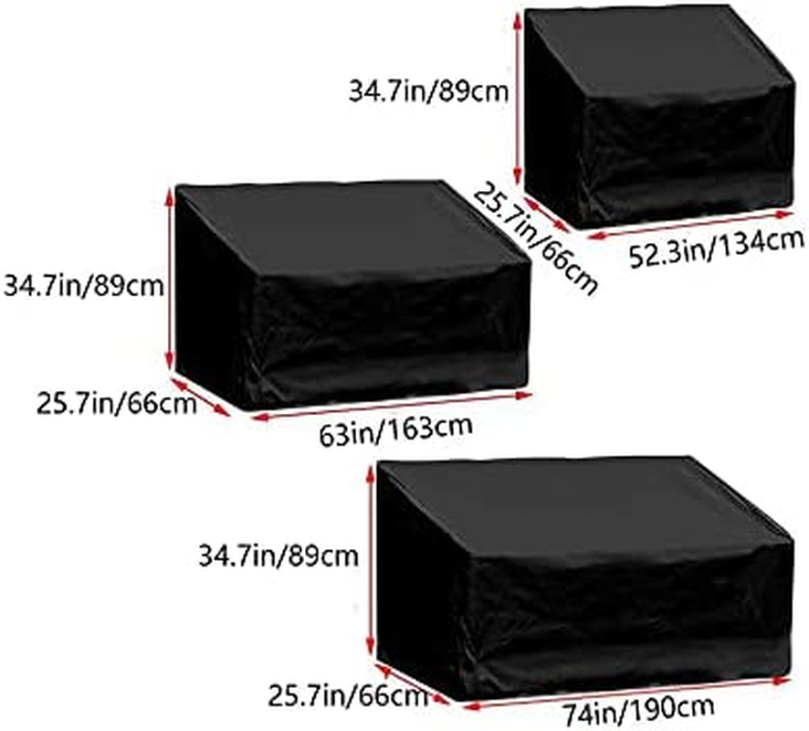 Garden Bench Seat Rain Cover Patio Chair Cover UCARE Waterproof Outdoor Sofa Seats Cover Outdoor Patio Lawn Furniture Covers Standard 2 3 4 Seats (3 Seats 63X25.7X34.7In) image number 4