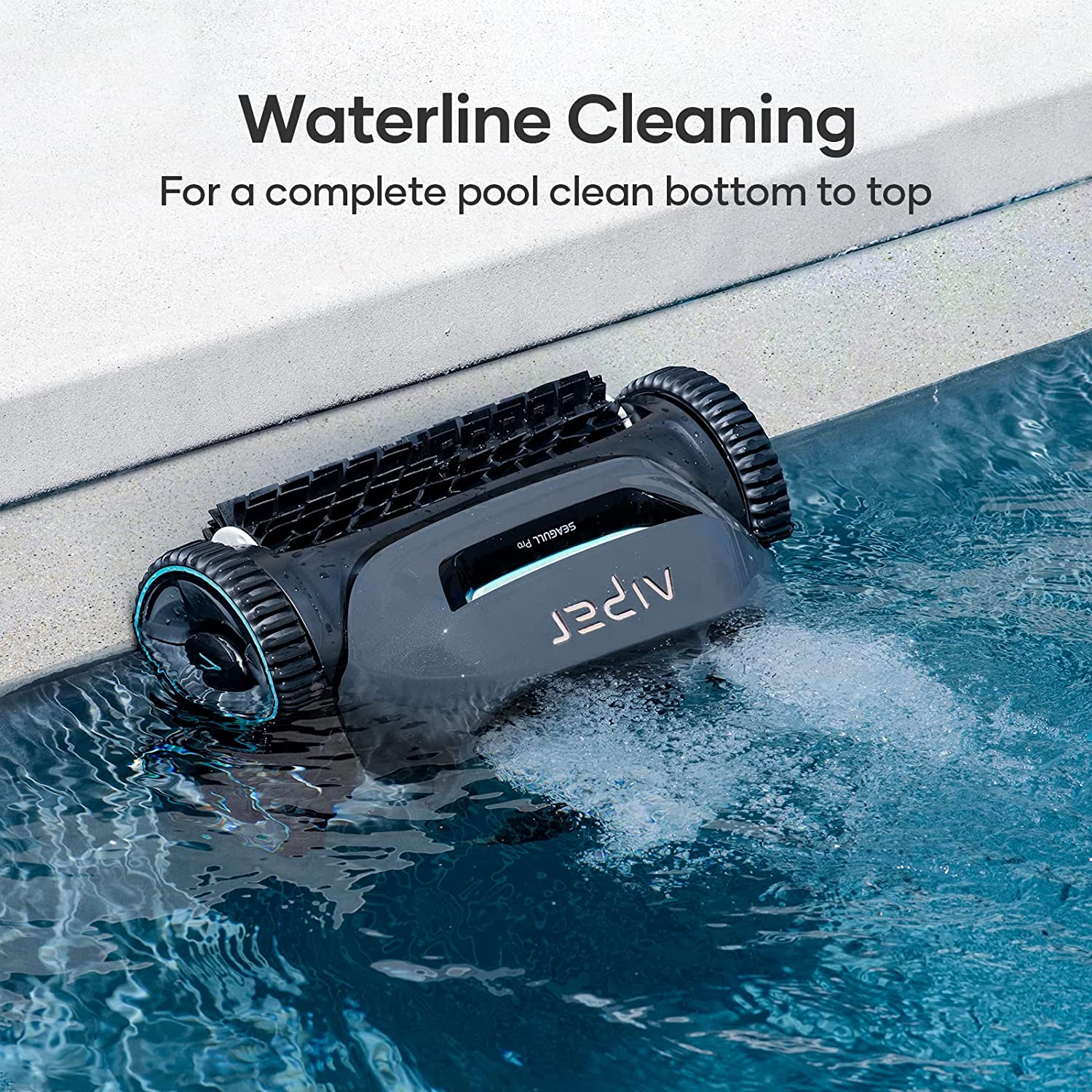 AIPER Cordless Pool Cleaner Robot, 150 Min Lasting Wall & Waterline Cleaning Pool Vacuum Robot with Quad-Motor System and Smart Navigation, Ideal for In-Ground Pools up to 150M&sup2;, ZT6002 image number 1