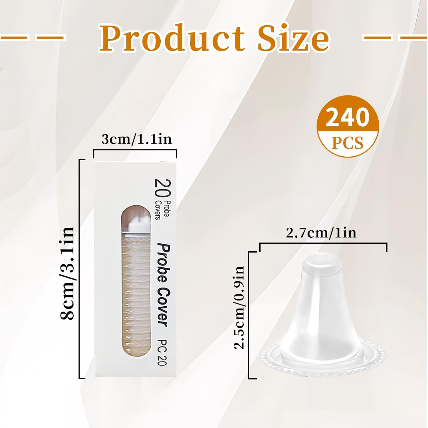 Ear Thermometer Probe Covers, 240 Pcs Ear Thermometer Refill Caps Lens Filters for Digital Ear Thermometers image number 4