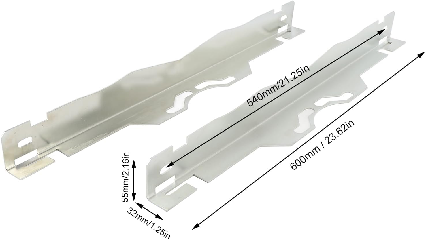Toe Alignment Tool, 1Pair Heavy Duty Stainless Steel Accurate Wheel Wheel Alignment Tool with Hanging Holes, Fast and Accurate Measurements for Various Vehicles (Silver) - Black image number 6