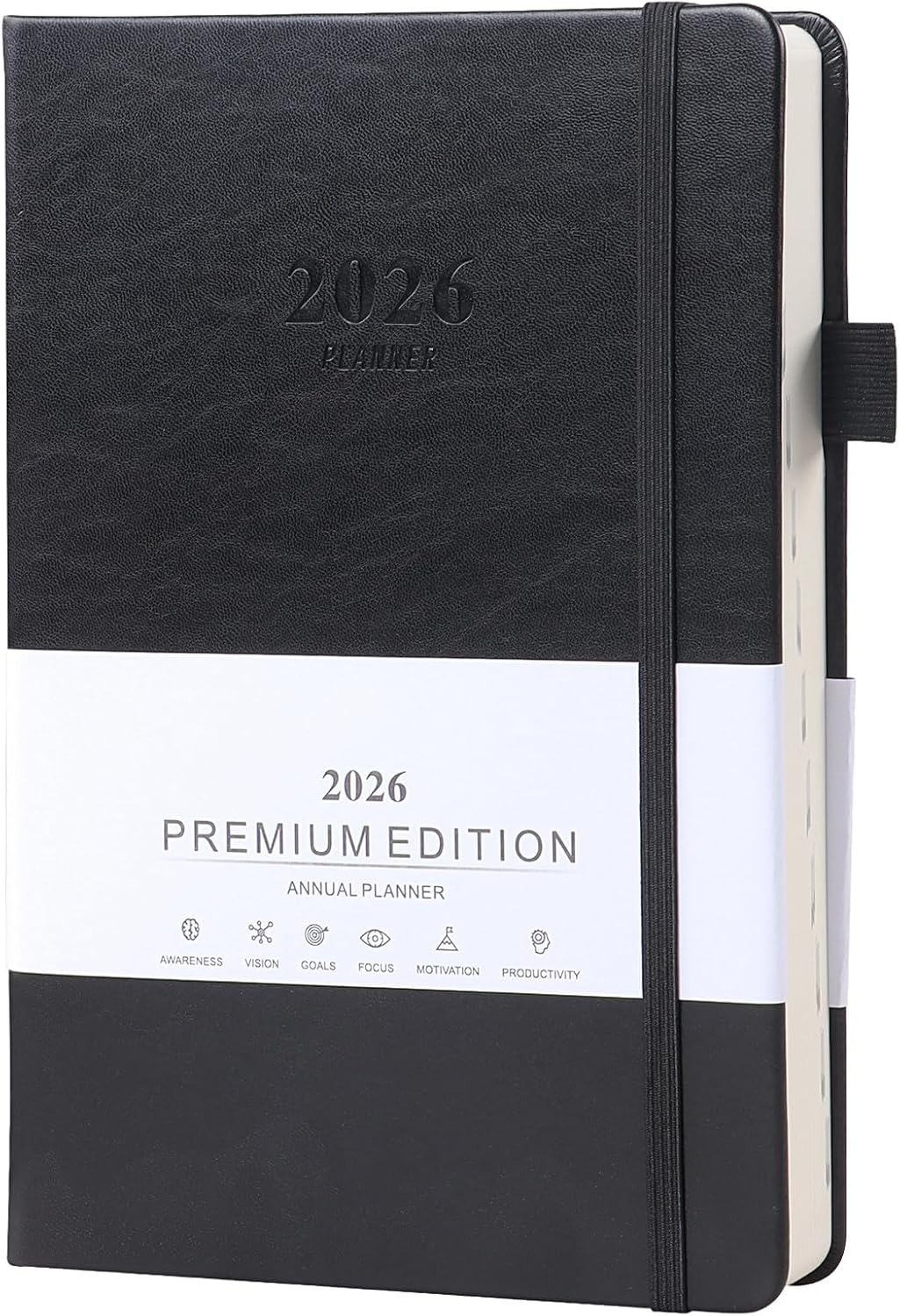 2026 Academic Diary Week to View Page a Day Life Planner A5 Appointment Diary for Office, School, Home and Business(Black)