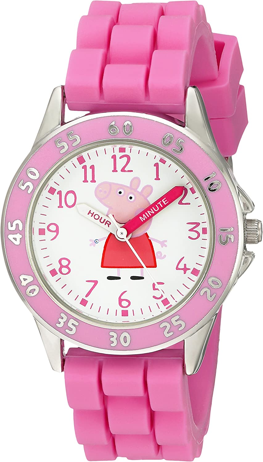 Peppa Pig Kids' PPG9000 Analog Display Japanese Quartz Pink Watch, Pink Analog, Japanese image number 5