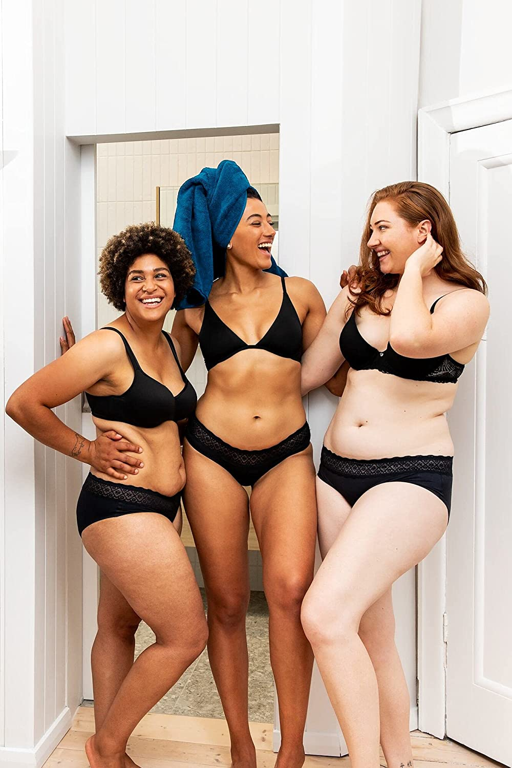 Libra Hipster Period Proof Brief, Reusable Underwear, Black, Small image number 4