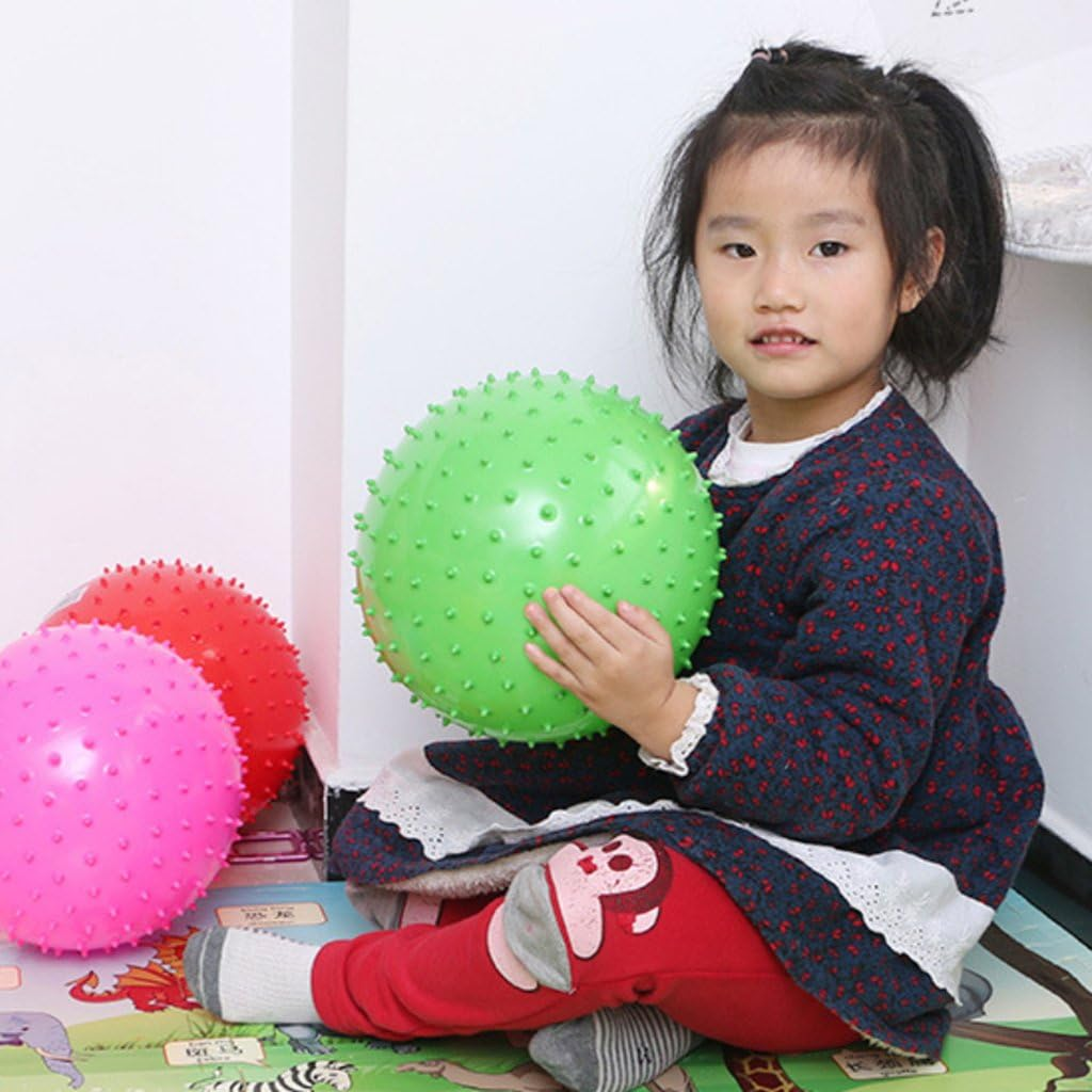 9 Inch Kids Knobby Bouncing Balls Spiky Sensory Ball for Yoga image number 1