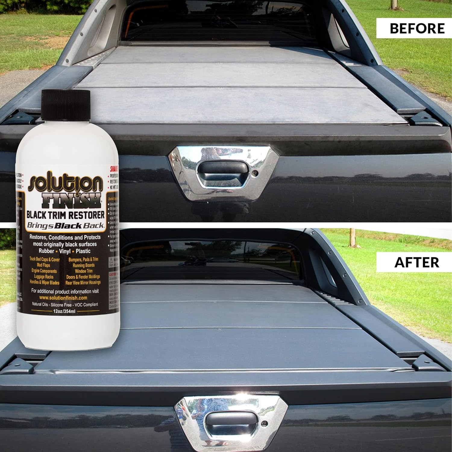 Solution Finish Black Plastic & Vinyl Plastic Trim Restorer image number 1