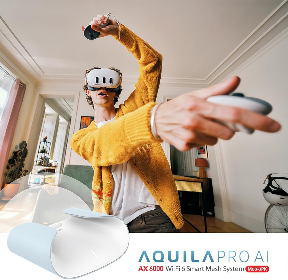 D-Link Aquila PRO AI AX6000 Wi-Fi 6 Mesh System (M60 3-Pack) - Dual-Band Wi-Fi 6 Mesh System, 740Sqm Coverage, 2.5Gbps WAN Port, WPA3 Security, Voice Control image number 5