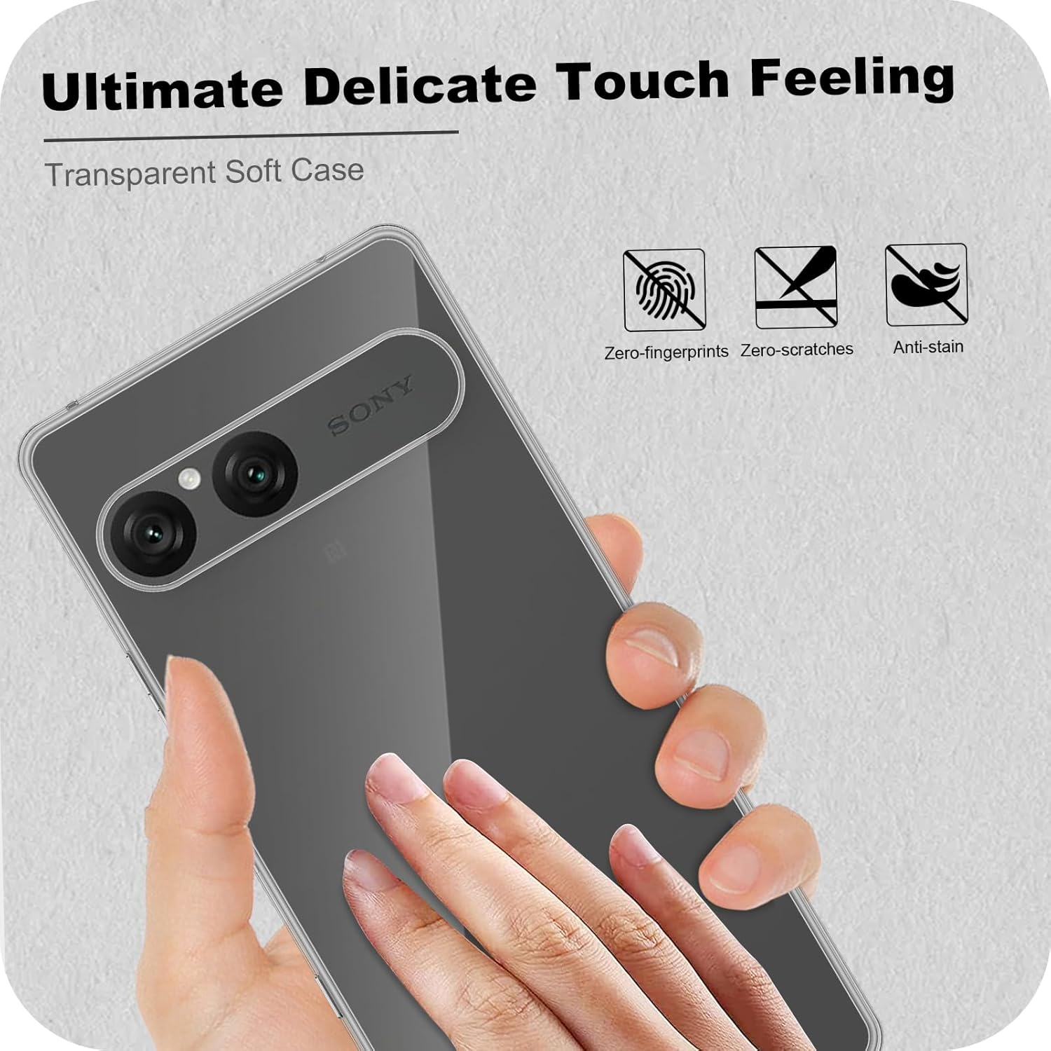 Hidwee Crystal Clear Case Compatible with Sony Xperia 10 VII Case, Non-Yellowing Clear Ultra Thin Soft Silicone TPU Mobile Phone Case Shockproof Scratch-Resistant Anti-Fall Protective Case - Google Pixel 10 Pro Xl-Pcktm image number 5