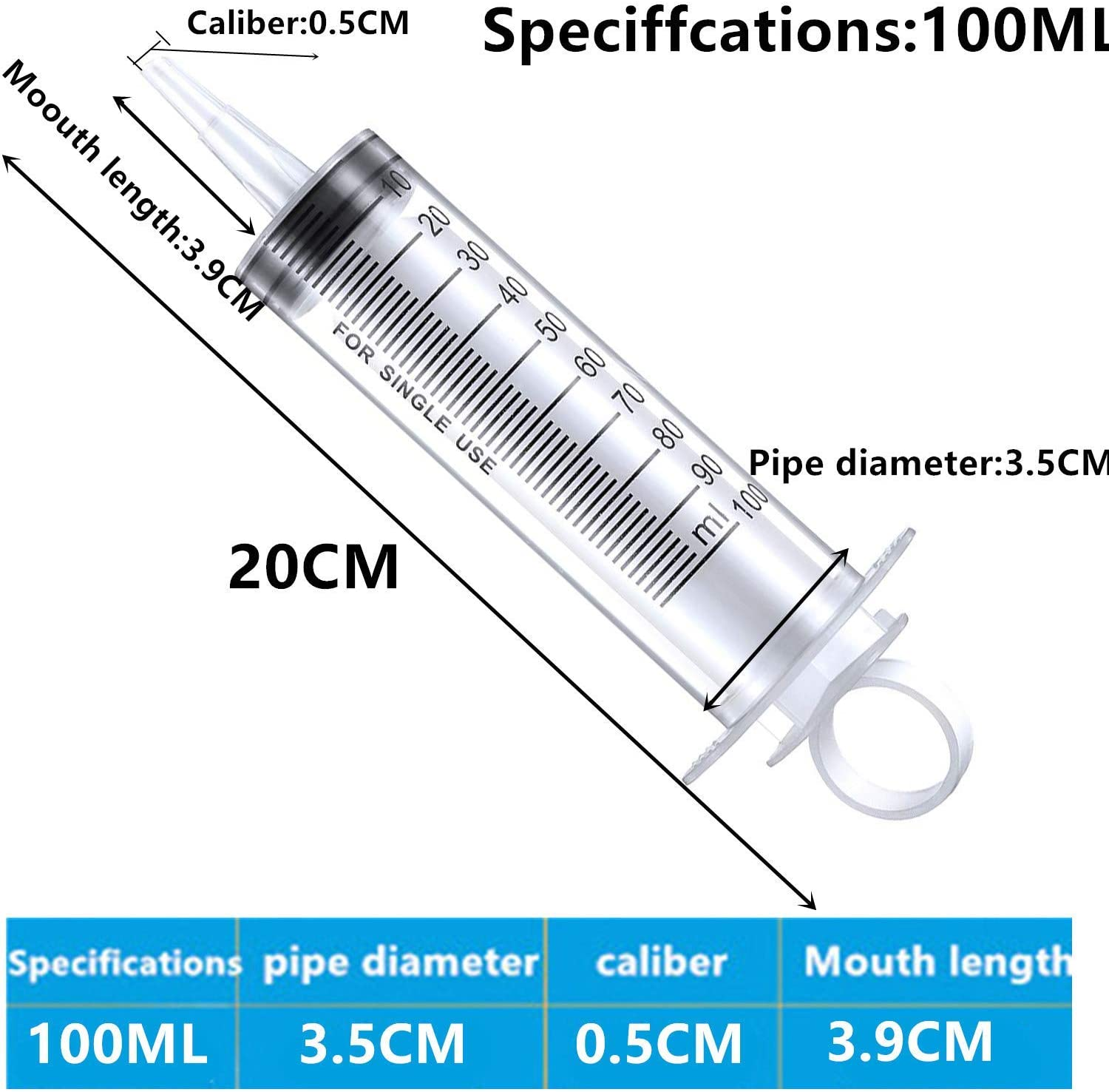 100Ml Syringe with Caps (2 PCS) image number 1