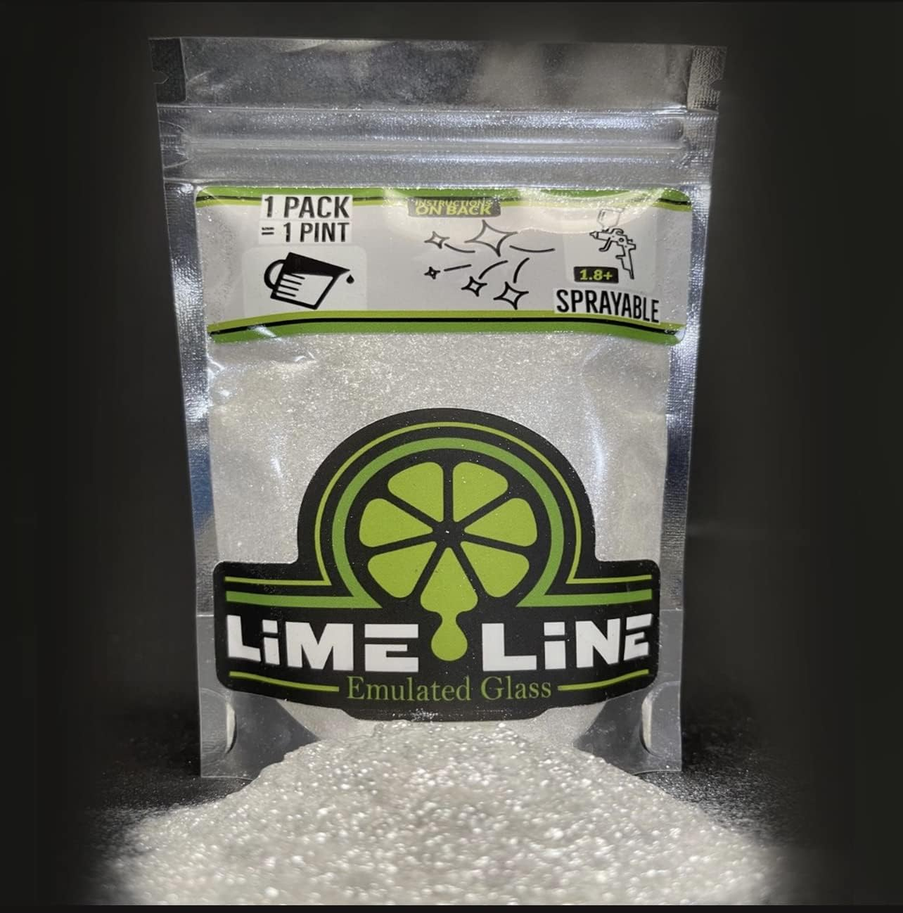 Lime Line Crushed Glass Metal Flake for Custom Paint image number 2