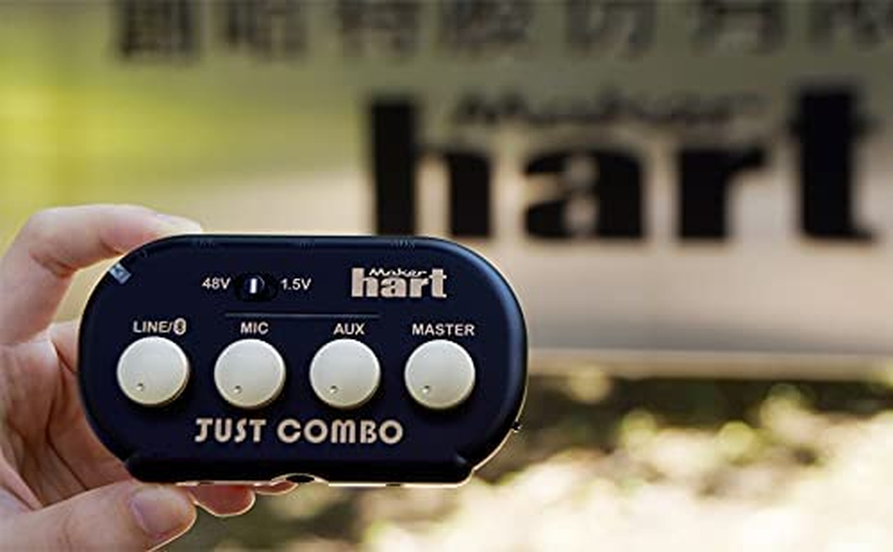 Maker Hart Just Combo - Podcast Mini 3 Channel Audio Mixer with Stereo/Bluetooth/Microphone with Microphone Input, 2 Outputs & USB Audio Output, Easy for Video Conferencing image number 2