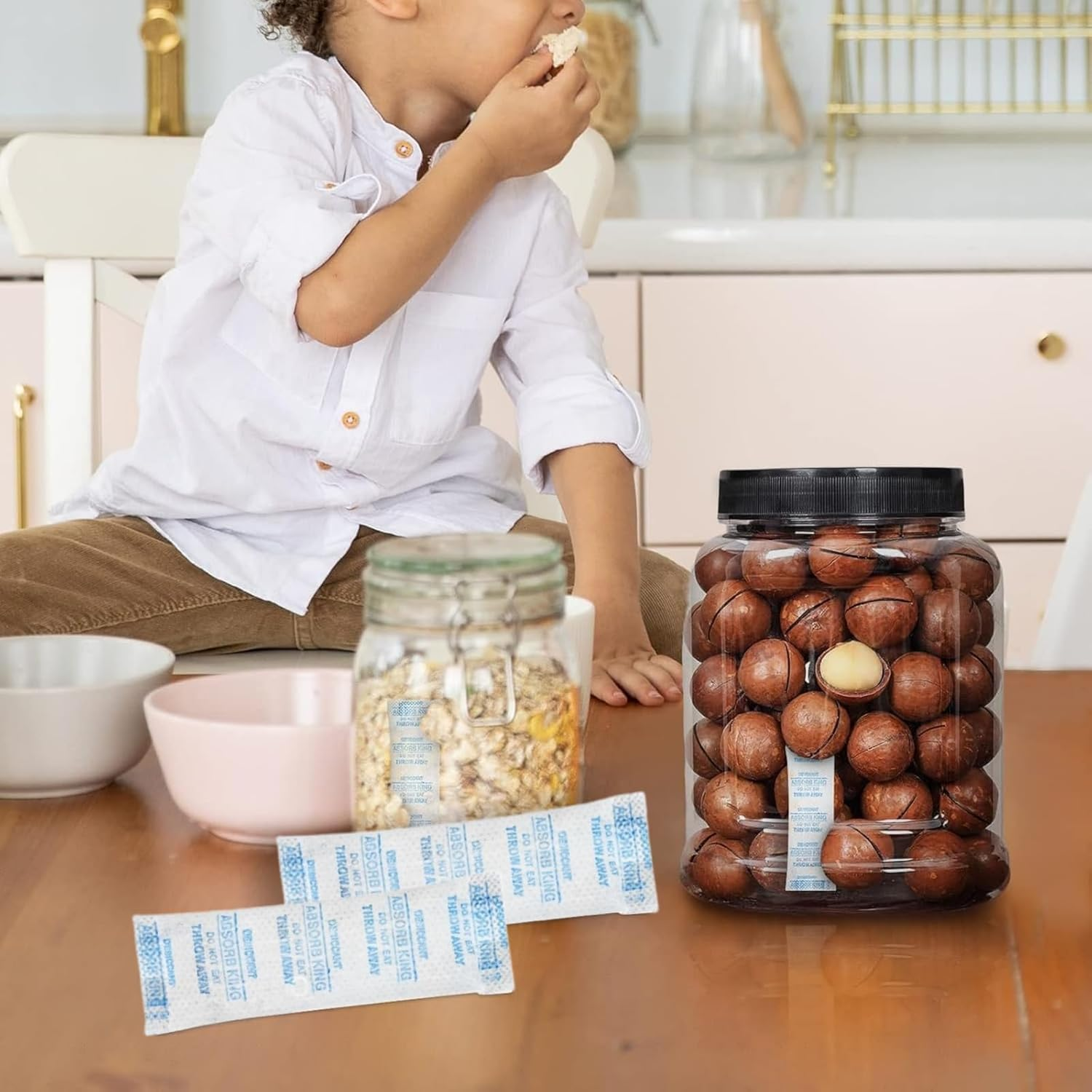 5 Gram (80 Pack) Silica Gel Packets，Rechargeable Moisture Absorbers Dehumidifiers for Food Storage, 3D Filament，Jewelry, Shoeboxes, Electronics Storagejewelry(Food Grade Desiccant) image number 2