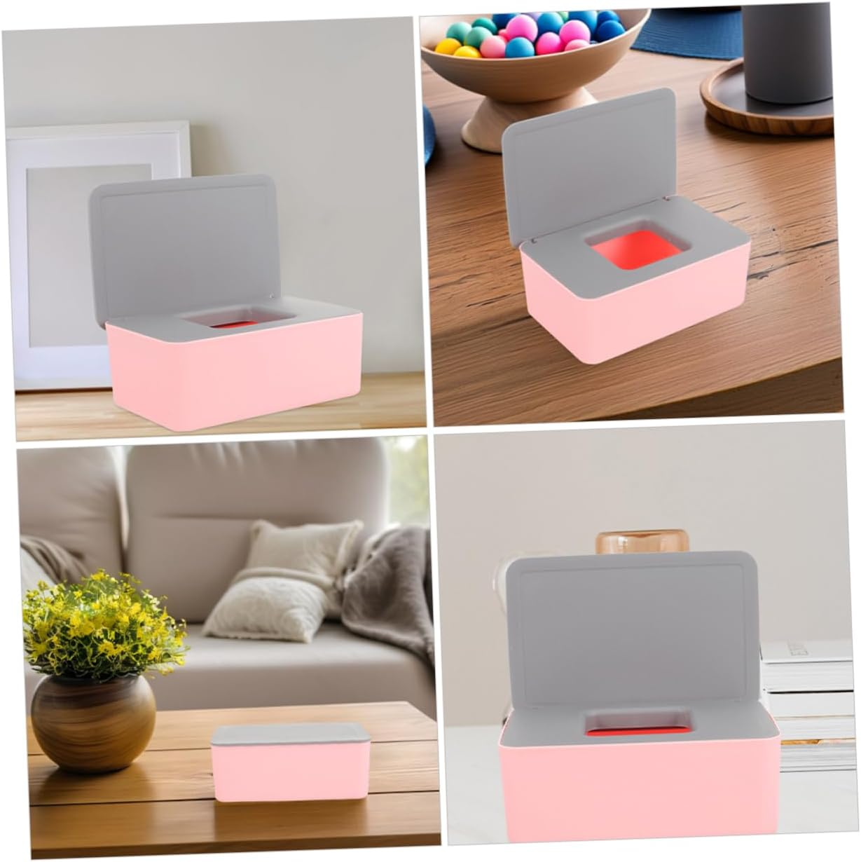 2Pcs Wet Napkin Storage Box Portable Wet Wipes Holder Wipes Container Tissue Supply Sealed Airtight Stylish Functional Large Capacity Robust