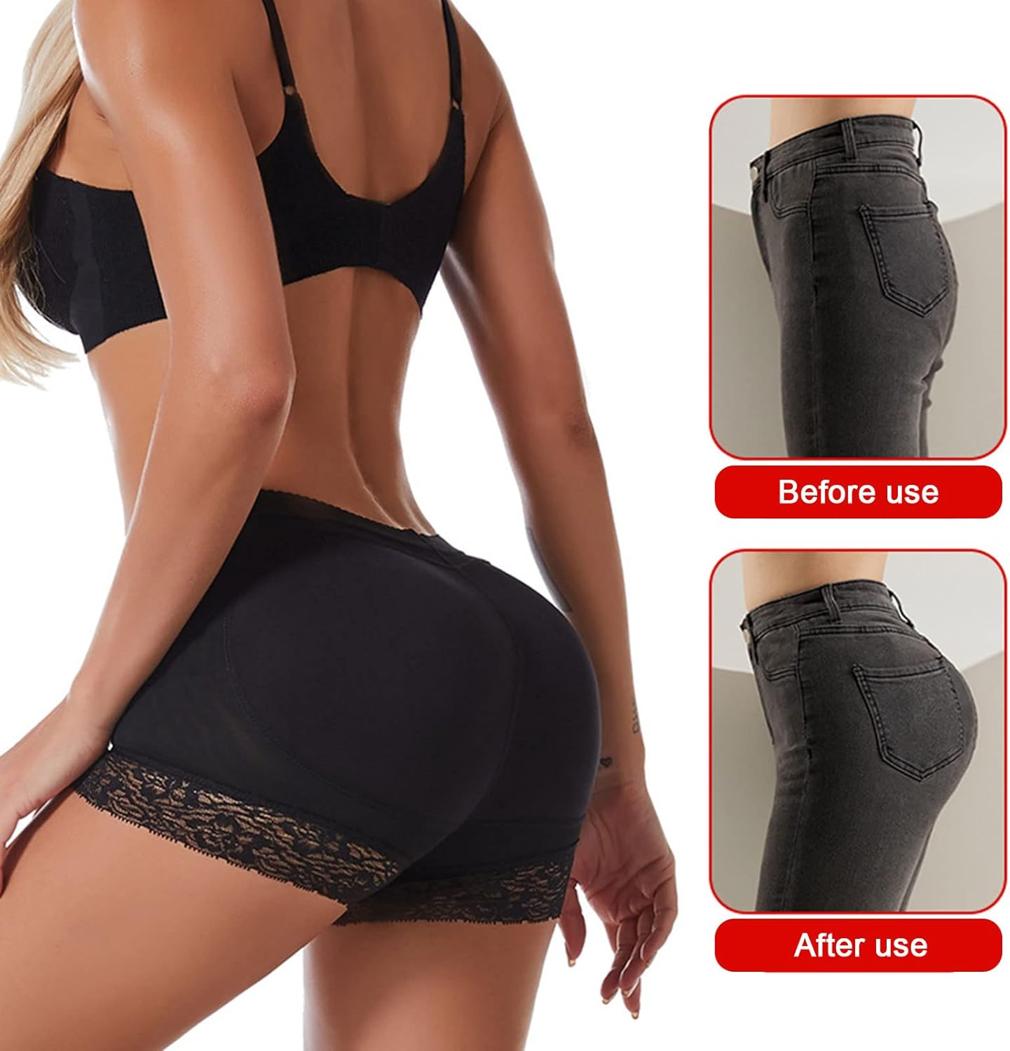 Butt Lifter Panties for Women &ndash; Hip Dip Shapewear with Lace Padded Design, Seamless & Skin-Friendly image number 2
