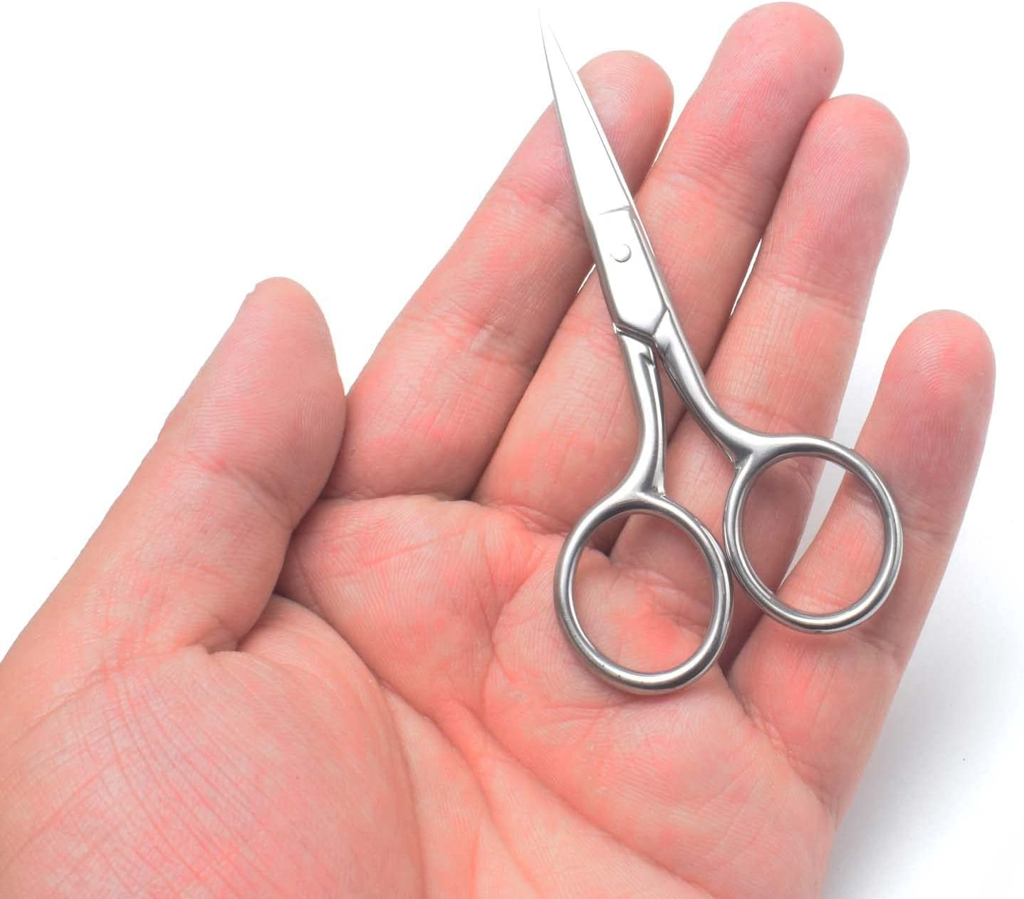 Professional Grooming Scissors for Personal Care Facial Hair Removal and Ear Nose Eyebrow Trimming Stainless Steel Fine Straight Tip Scissors Men image number 2