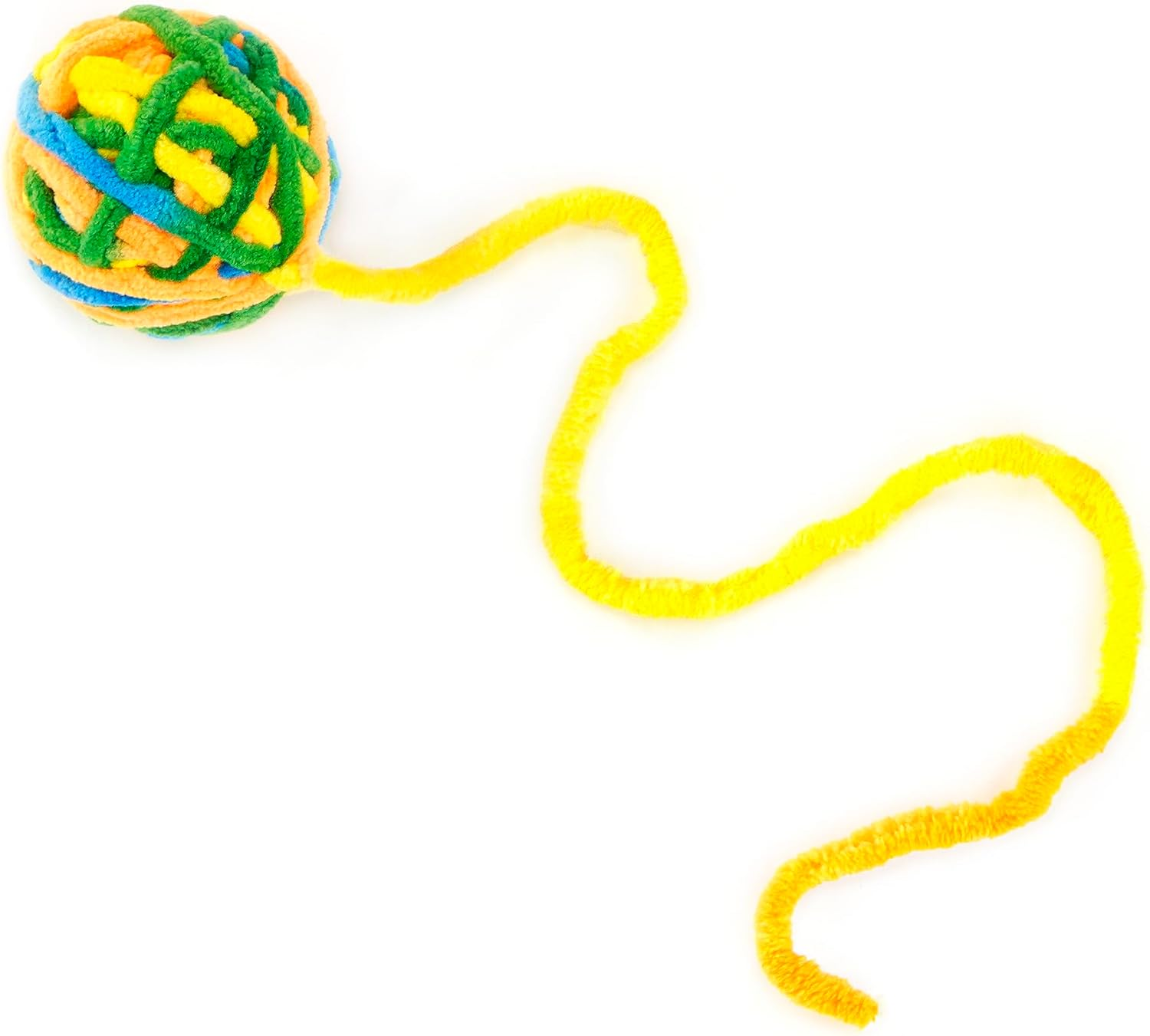 CHIWAVA 6 Pack 20" Woolen Yarn Cat Toys Ball with Bell 2" Large Indoor Cat Toy Balls Kitten Interactive Toys image number 1