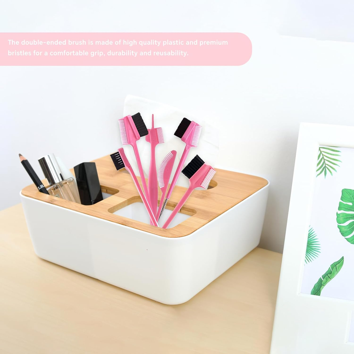 LUHOCIY Pack of 6 Eyebrow Brush, Edges Brush, Double-Sided Eyelash Brush, Designed for a Variety of Beauty Applications, Ideal for Beginners and Professional Makeup Artists Equally image number 2