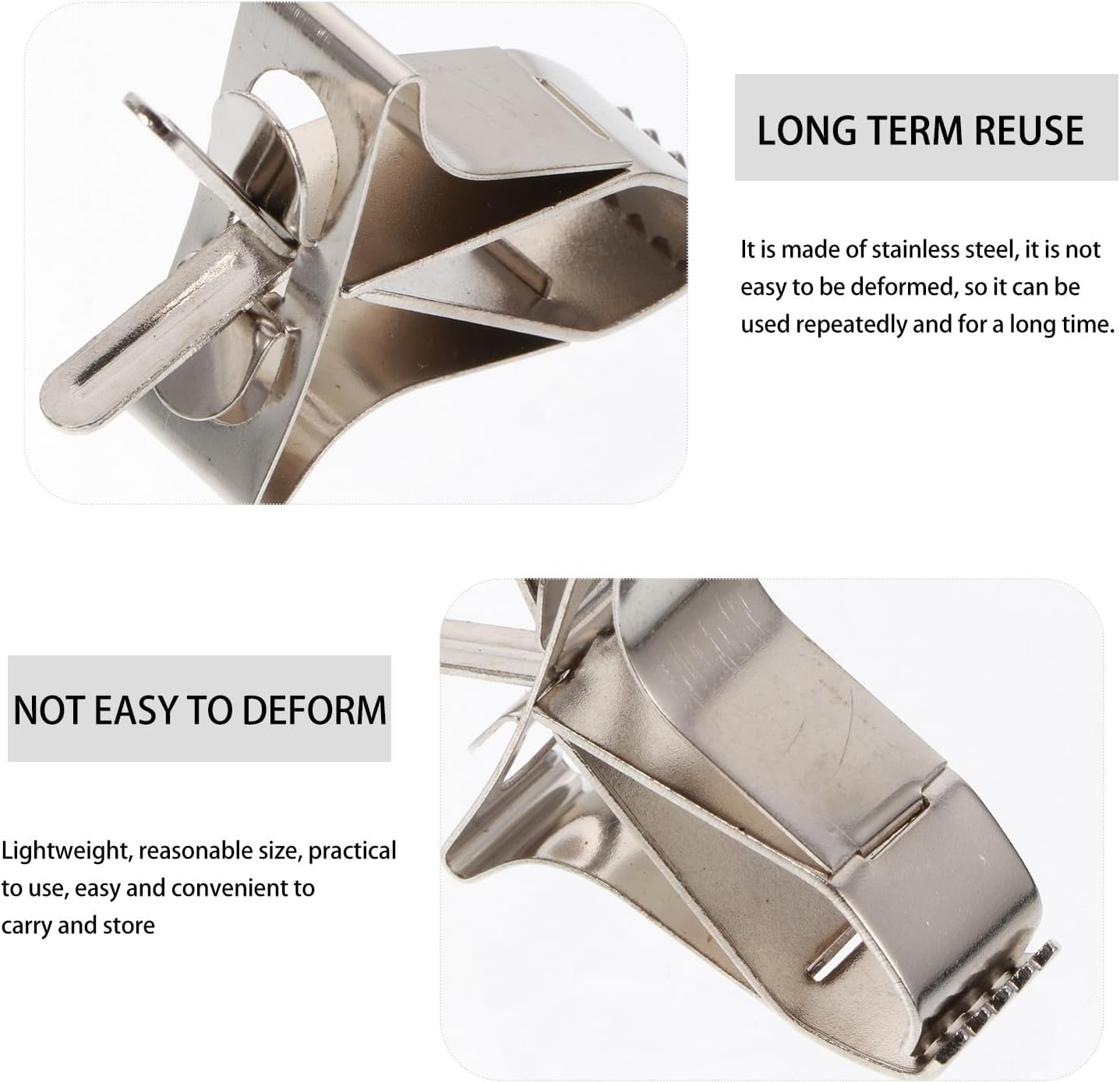 INOOMP 2Pcs Stainless Steel Clamps for Birds Vegetable Clips for Bird Cage Fruit Clips for Pet Parrot Multi-Function image number 5