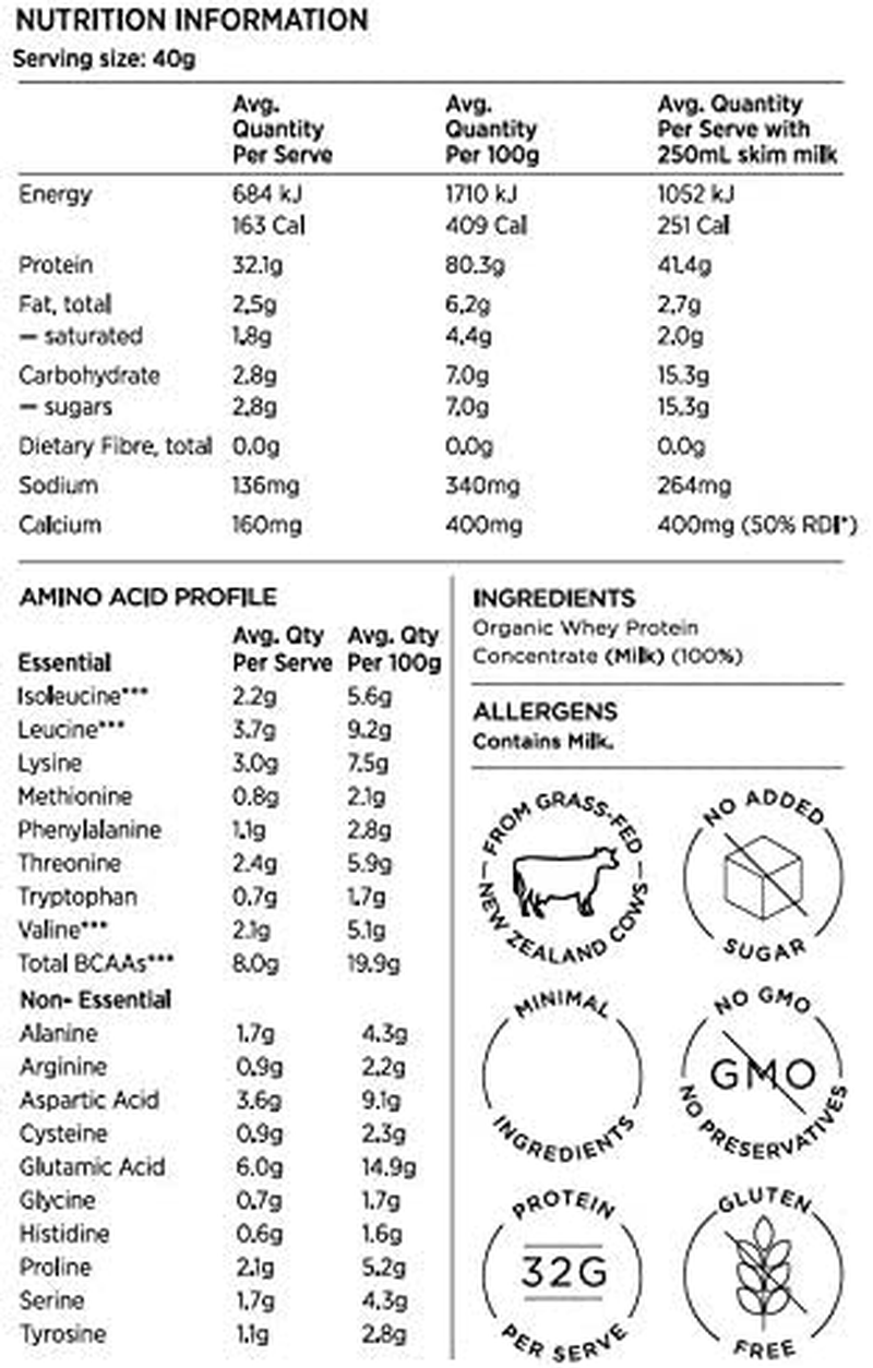 Inca Organics Organic Protein Powder Natural, 100% Certified Organic, GMO and Gluten Free, Maximum Protein, 1Kg, Whey Natural (Raw) 1 Kilograms image number 3