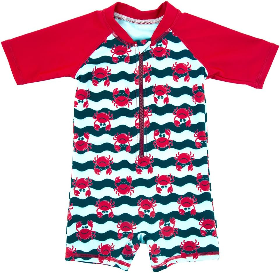 Threeh Infant Baby Boys Rashguard Swimsuit One Piece Sun Protective Swimwear BM06