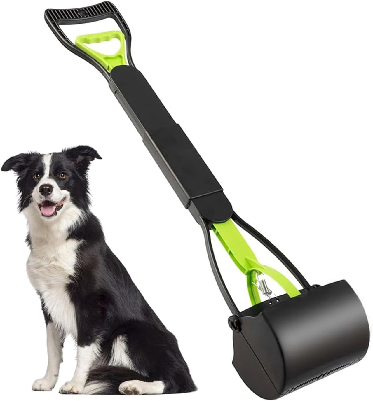 Pet Pooper Scooper, Fecal Cleaner, Non-Breakable Poop Scooper with High Strength Material and Durable Spring for Dogs, Long Handle Design Easy for Pet Waste, Grass and Gravel Pick Up image number 2